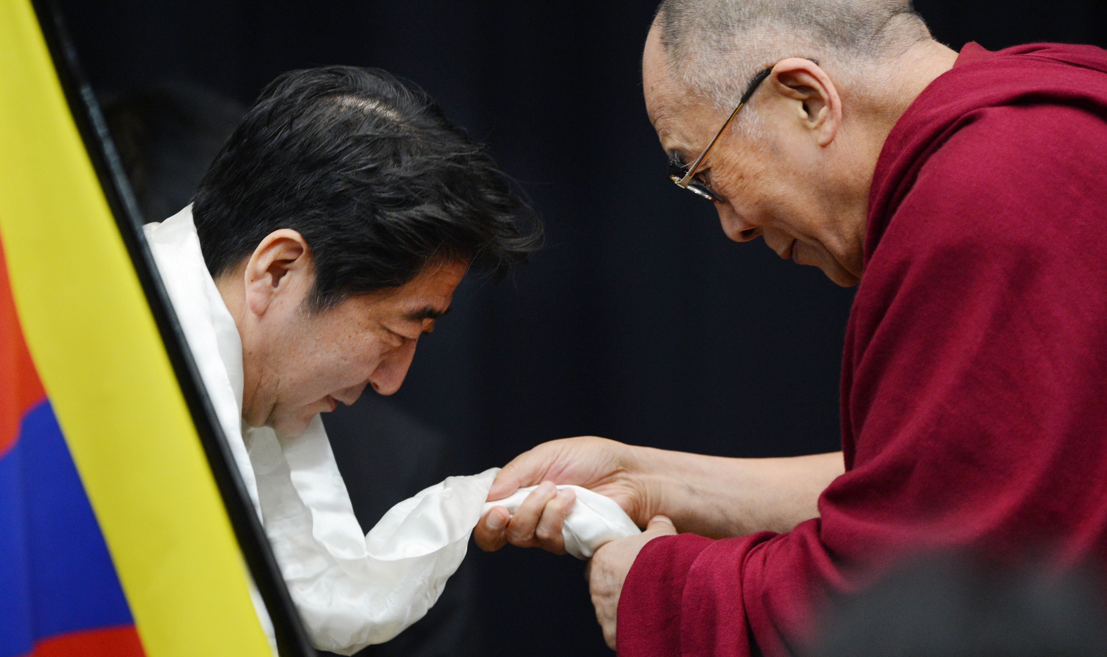 Dalai Lama and Shinzo Abe. 