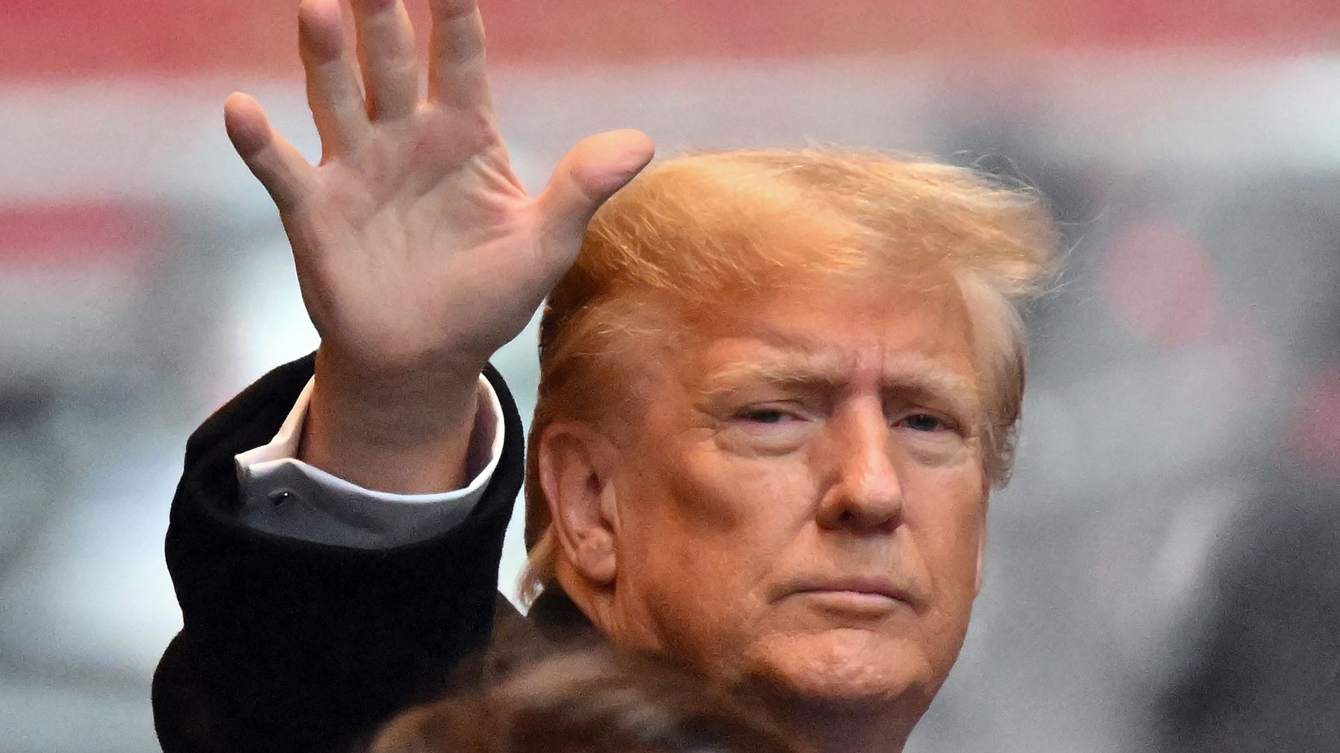 Donald Trump waving. 