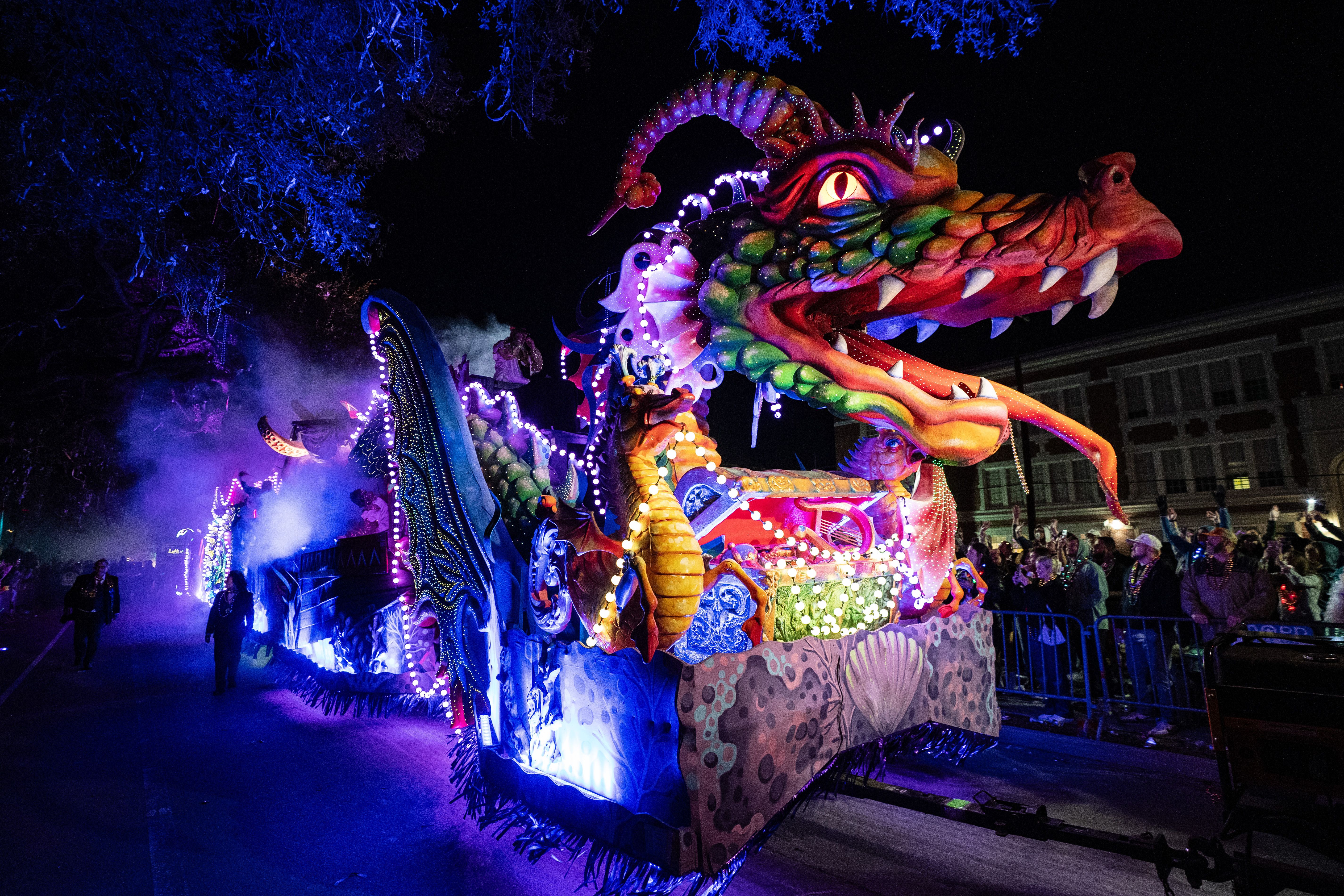 Photo shows the Orpheus Leviathan float