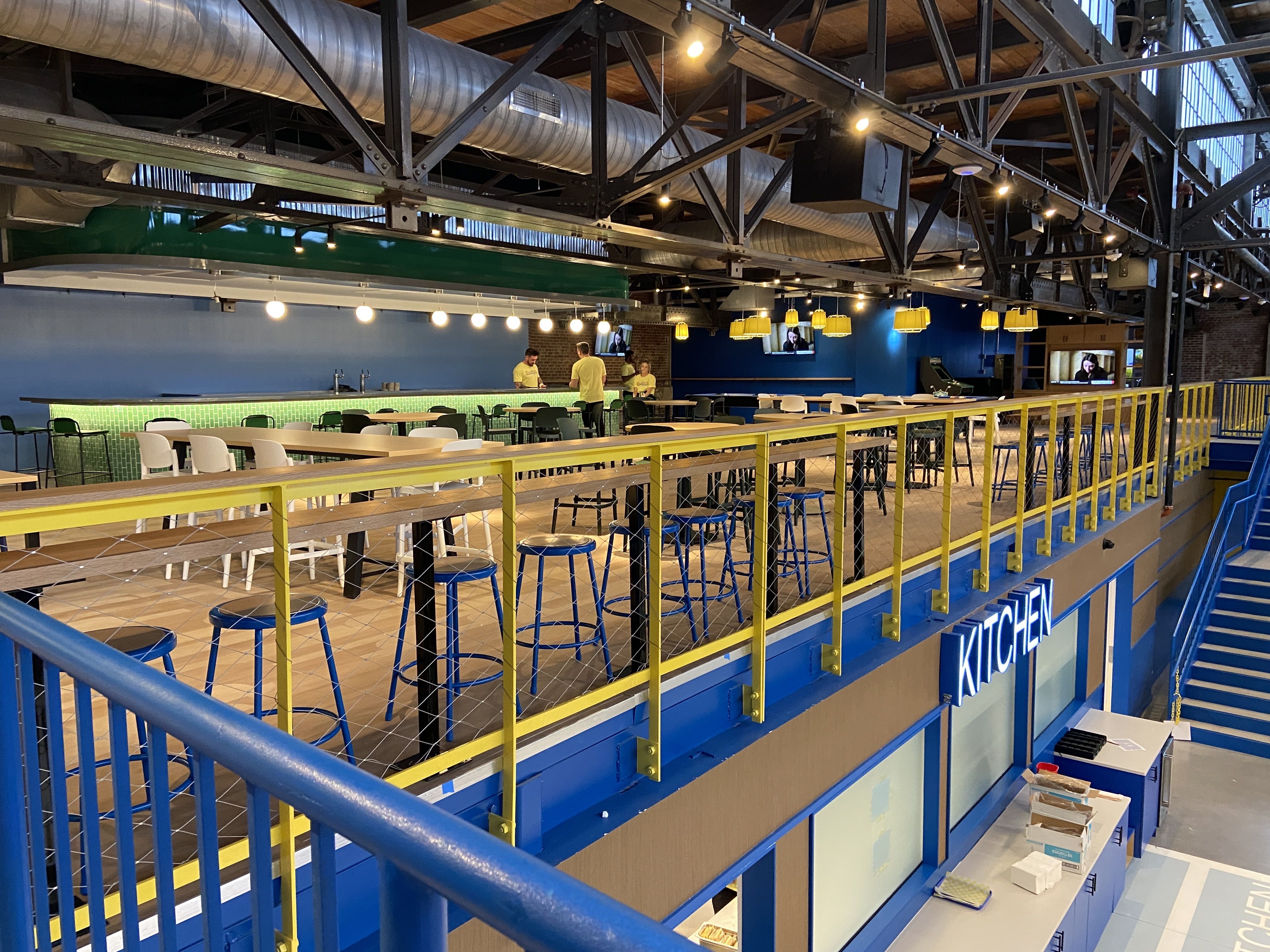 The view of the second-floor bar. 