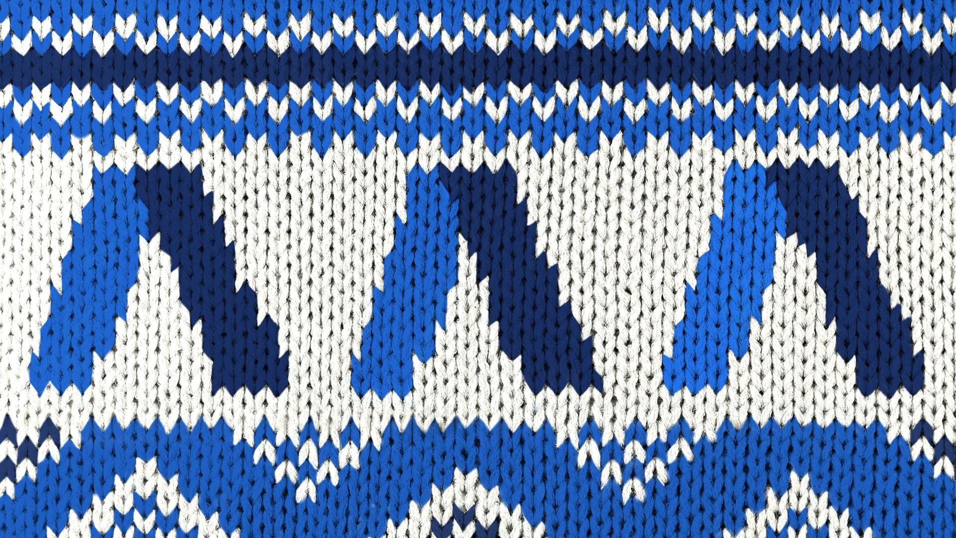 an illustration of a close up of an ugly knit holiday sweater with the axios logo on it 