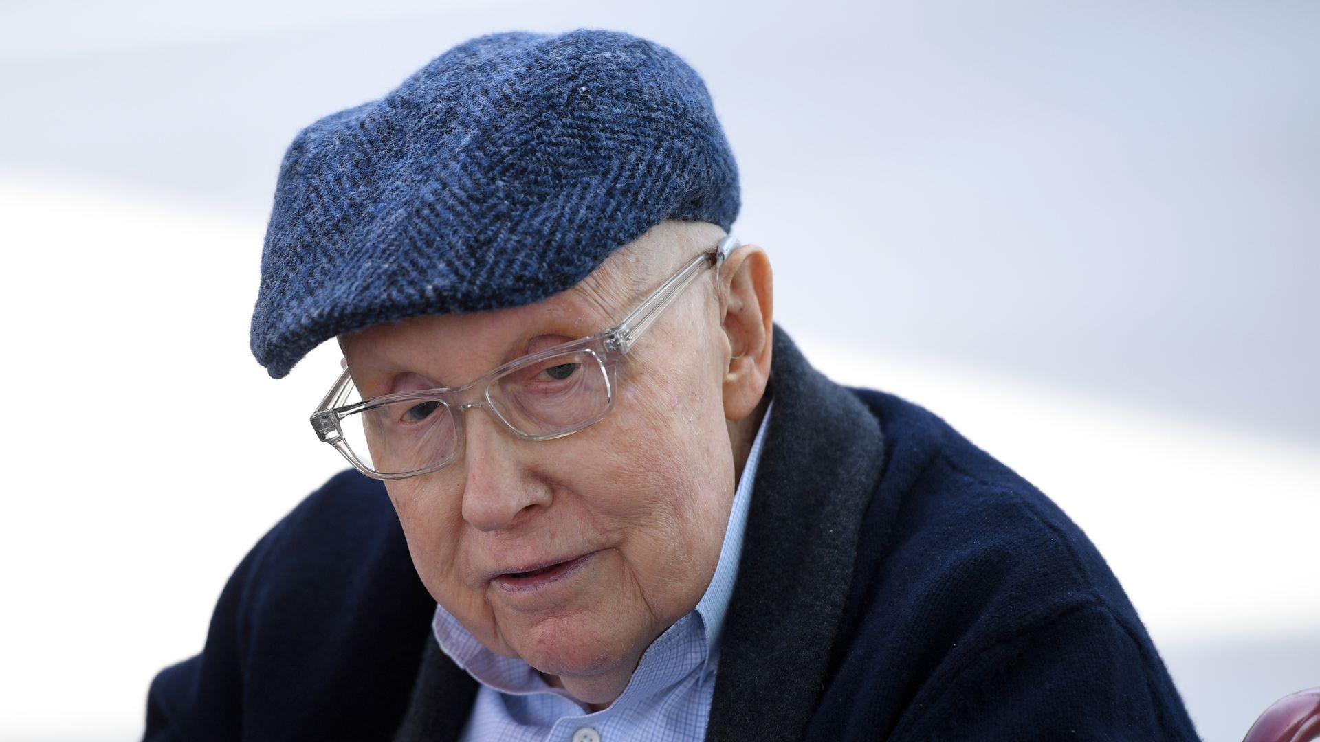 Former U.S. Sen. Harry Reid after voting in the Nevada Democratic presidential caucus at the Culinary Workers Union Hall Local 226 on February 15, 2020 in Las Vegas, Nevada.