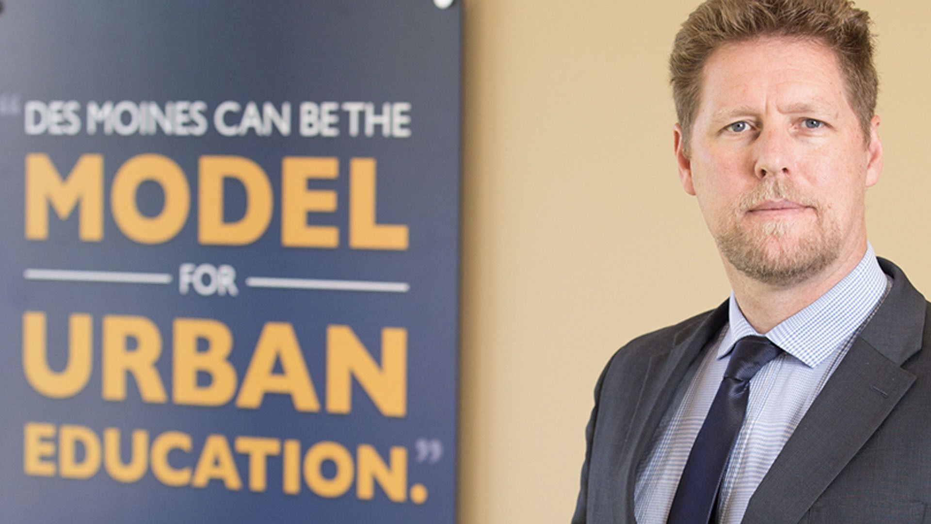 A photo of DMPS Superintendent Thomas Ahart.