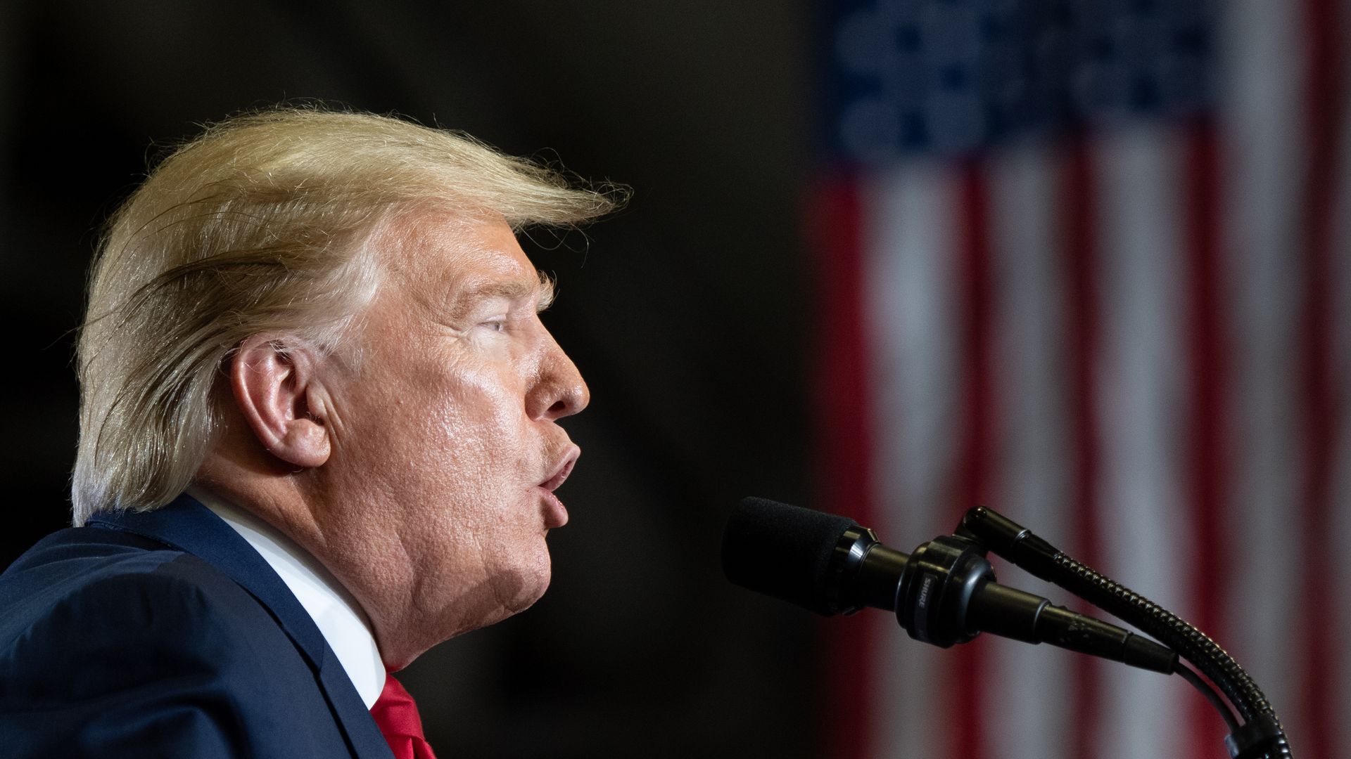 Donald Trump at a campaign rally on Jan. 28