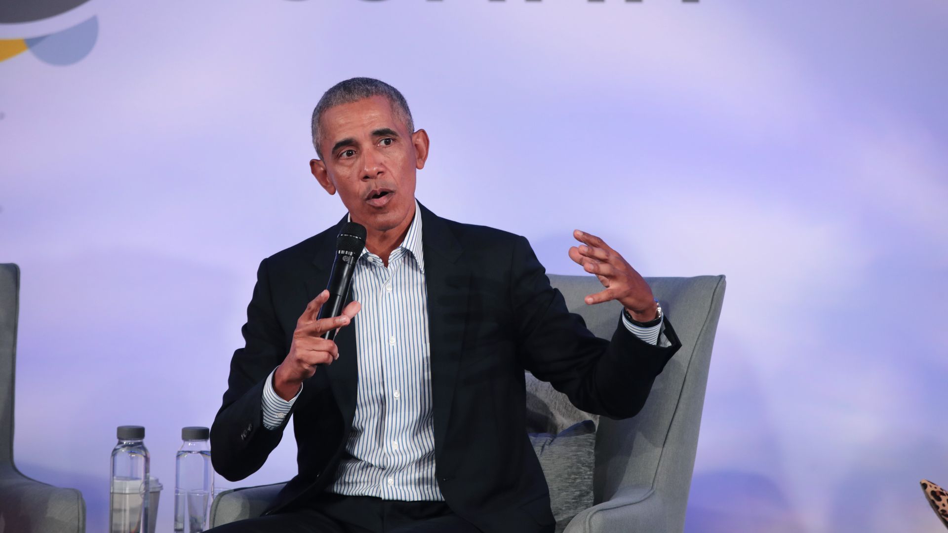 Former U.S. President Barack Obama speaks to guests at the Obama Foundation Summit on the campus of the Illinois Institute of Technology on October 29, 2019 in Chicago, Illinois. 
