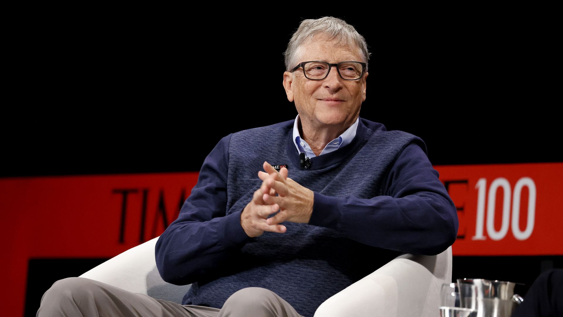 Bill Gates speaks onstage at the TIME100 Summit 2022.