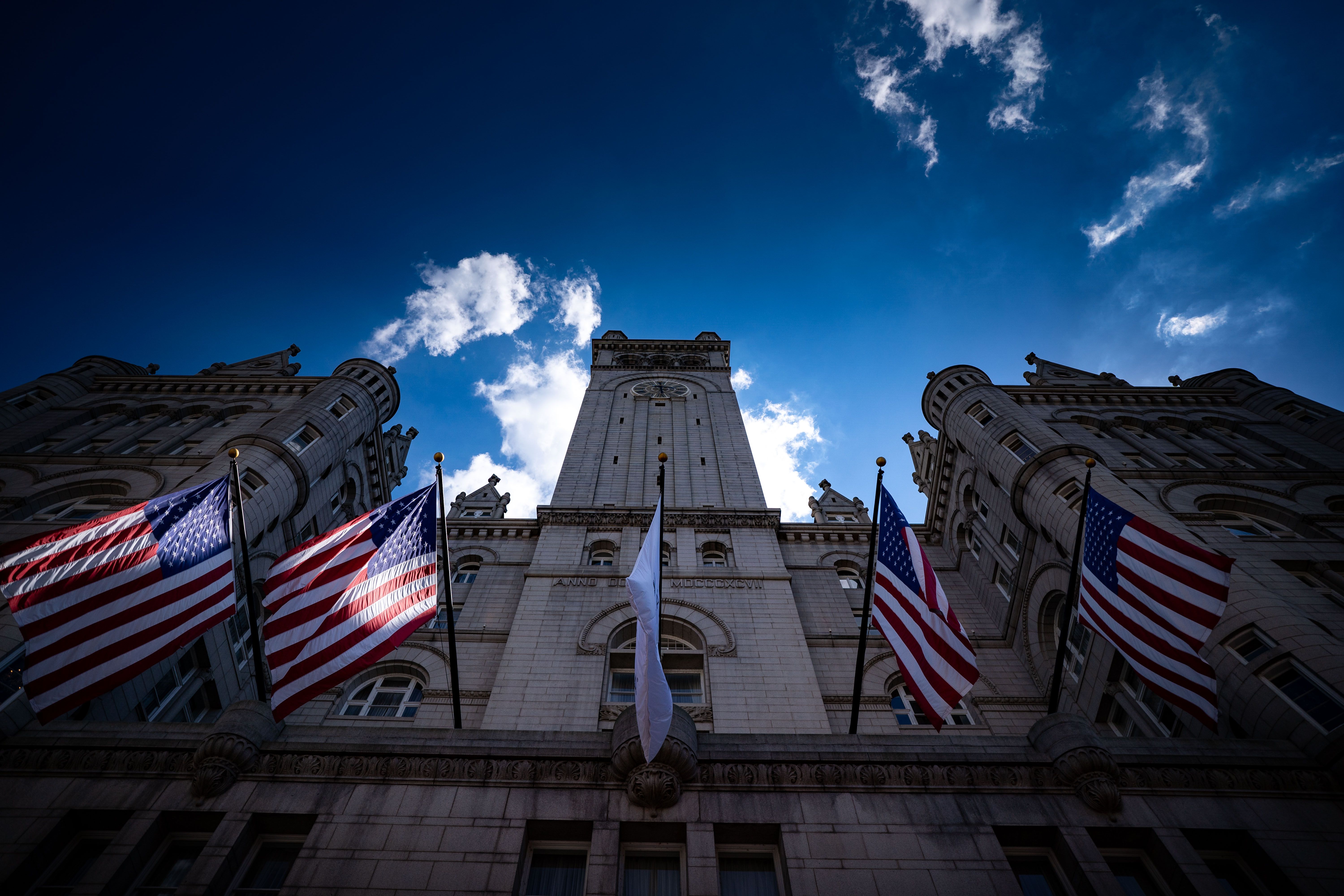 The Waldof Astoria, the former Trump International Hotel at the Old Post Office Building on Thursday, Aug. 18, 2022 in Washington, DC. (Kent Nishimura / Los Angeles Times via Getty Images)