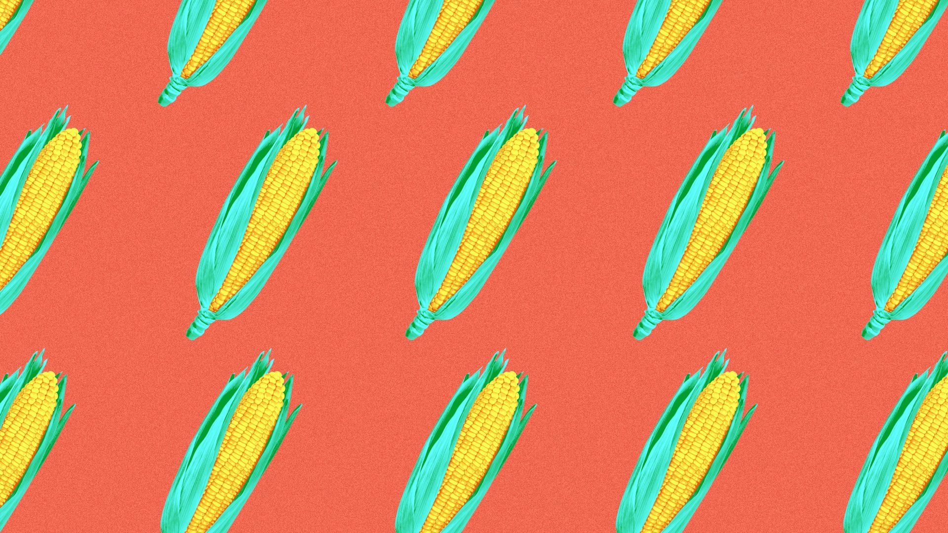 Illustration of a pattern of ears of corn.