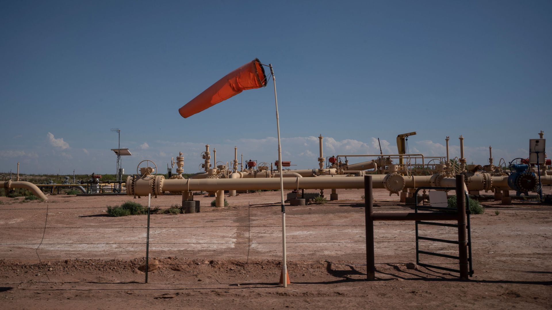Equipment at a fracking well