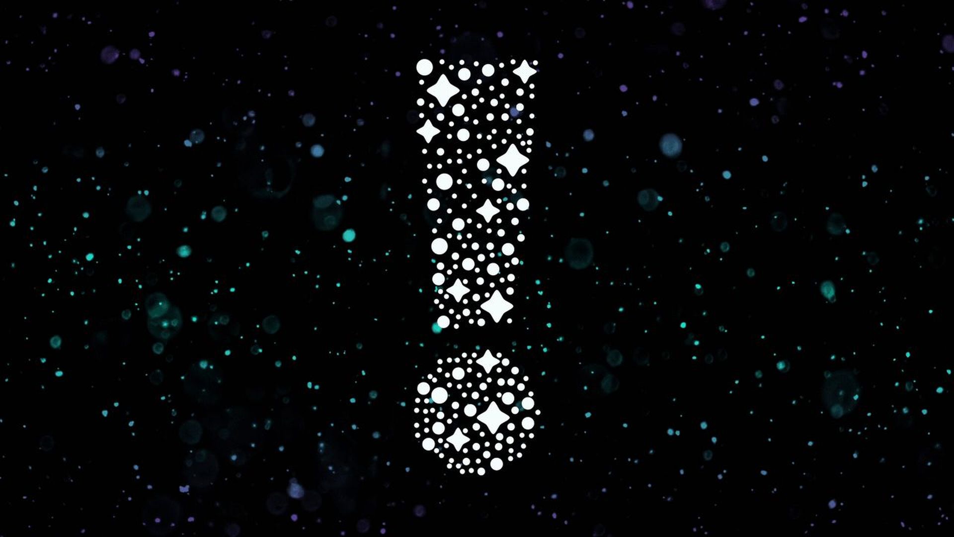 Illustration of an exclamation point made of stars.