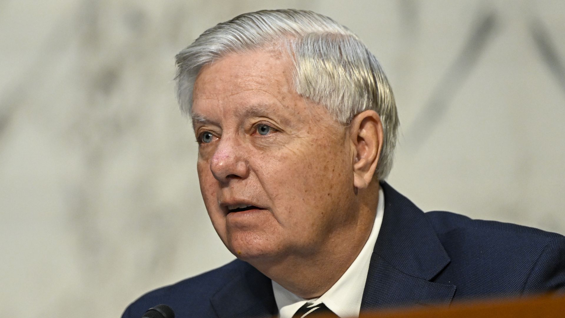 Senator Lindsey Graham attends a hearing in the Hart Senate Office Building on Capitol Hill in Washington DC, United States on December 5, 2023.