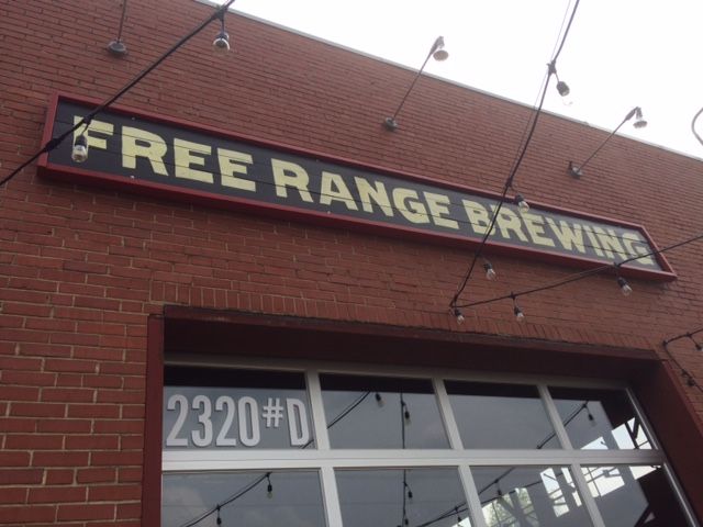 free range brewery signage