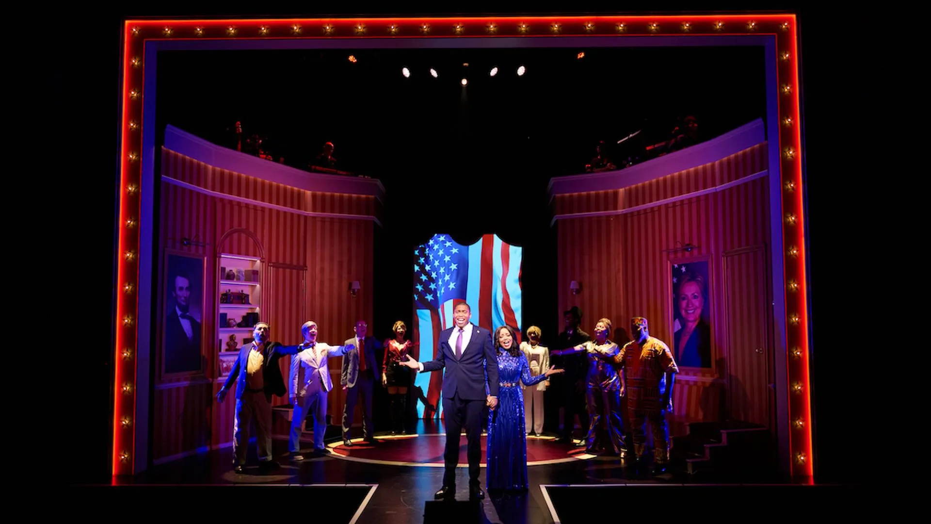 The Obama musical tells the story of his presidency as Biden "kinda, sorta" remembers it. Photo "44: The Musical"