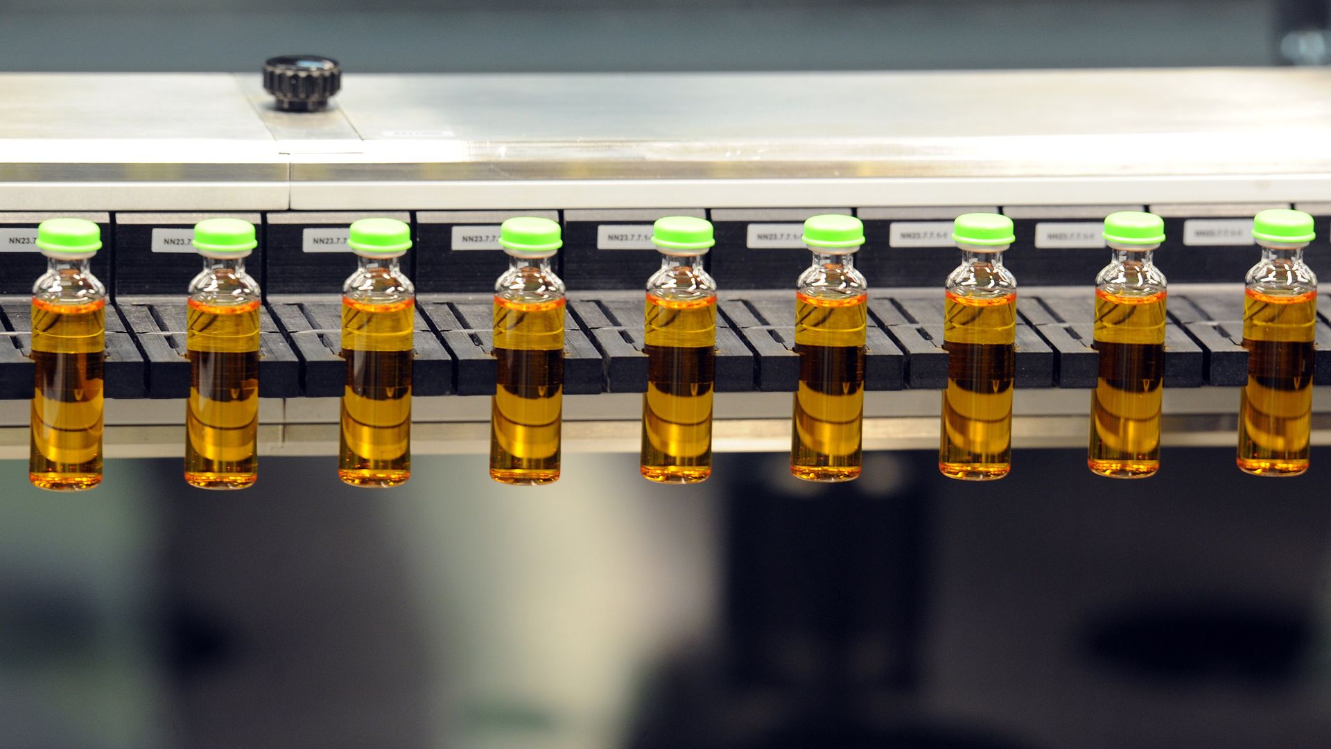 A production line of insulin at a Novo Nordisk factory.