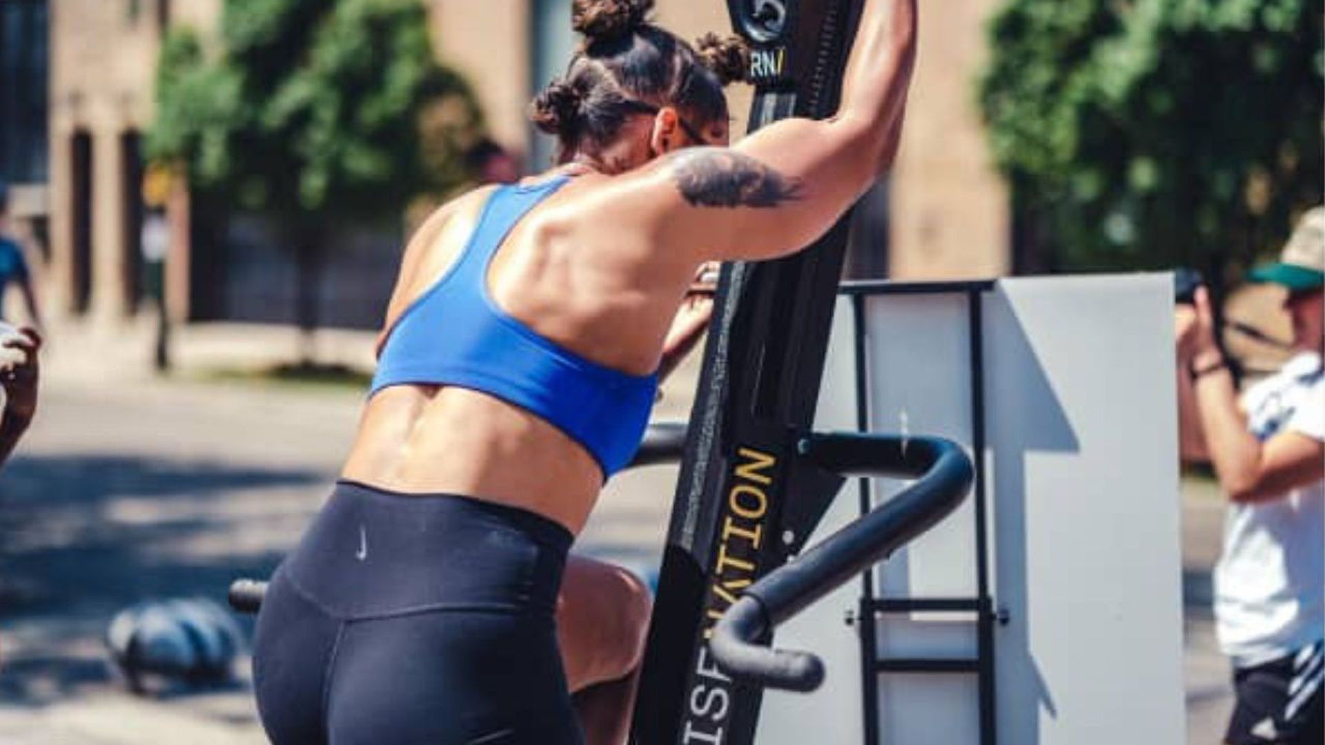 Kelíta Hollins on the climber