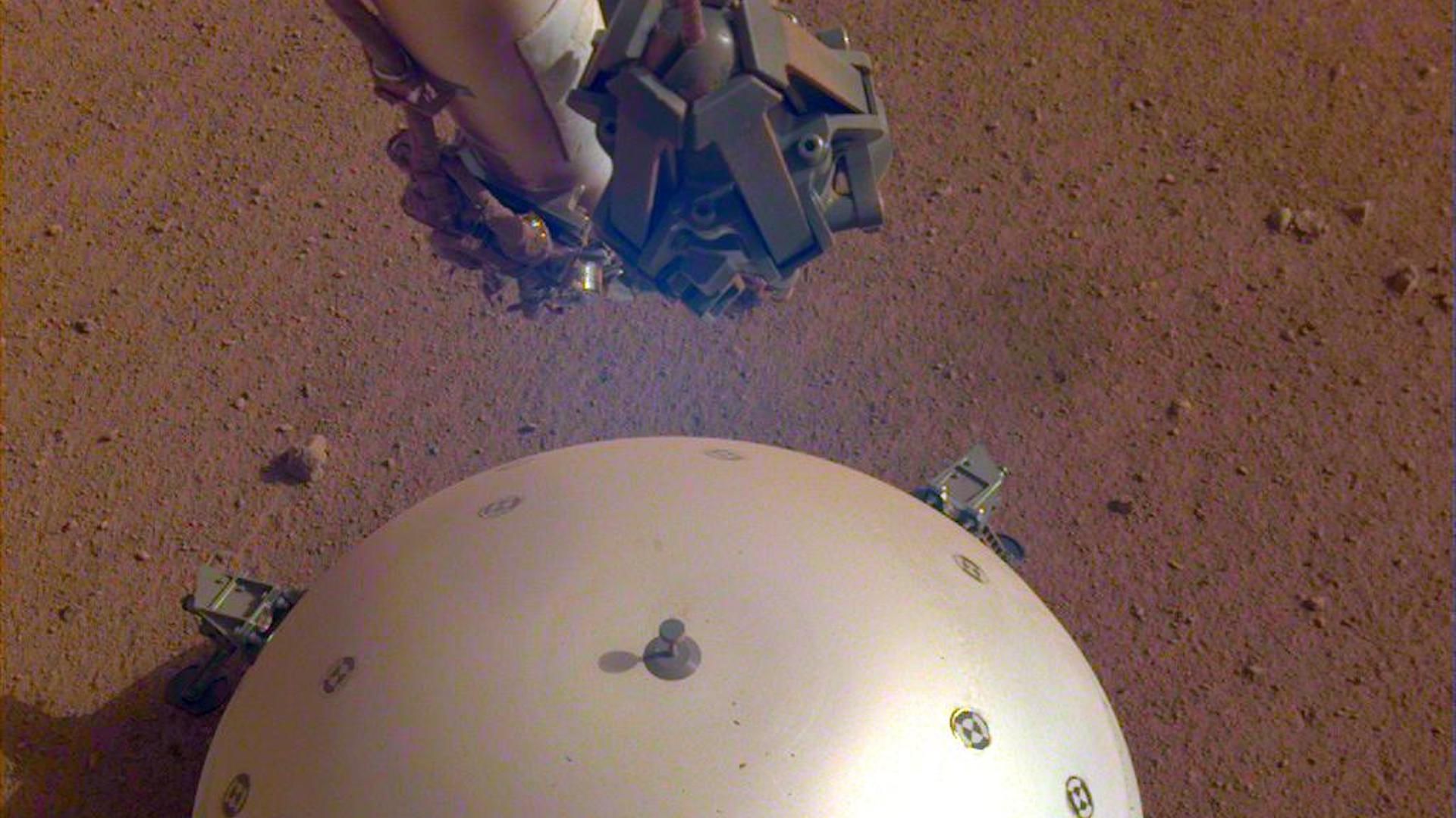 NASA's InSight lander's seismometer on Mars.
