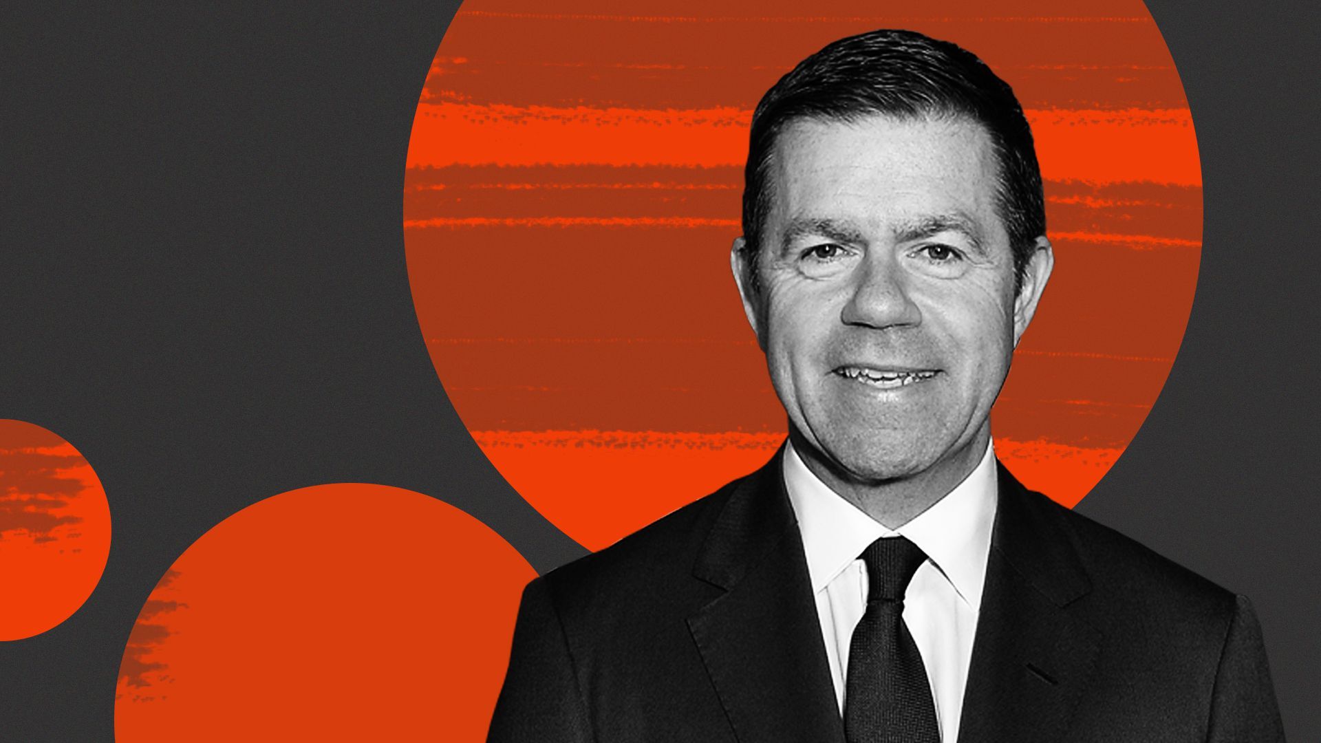 Photo illustration of Declan Kelly, former CEO of Teneo.