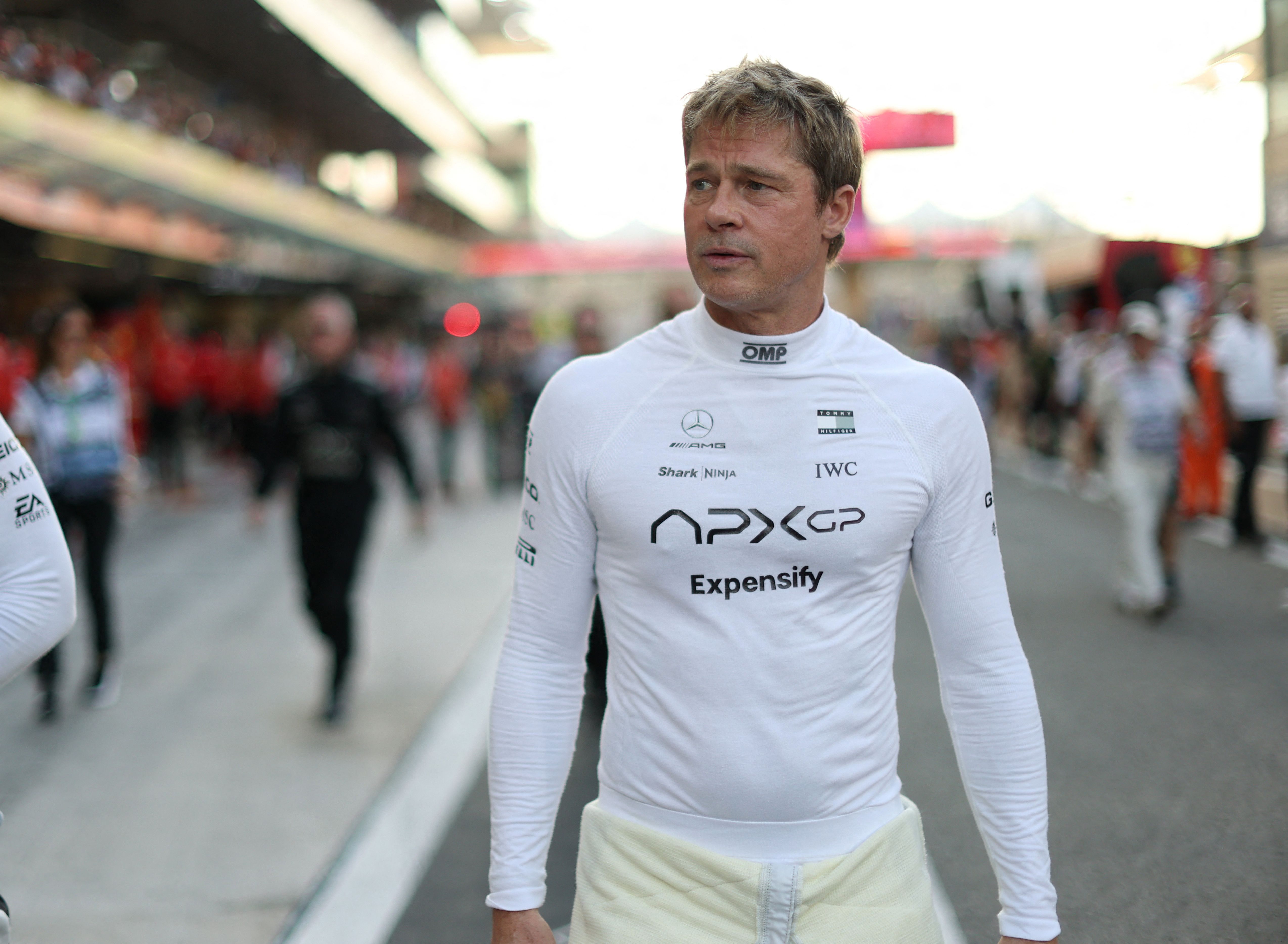 Brad Pitt at the Formula One Grand Prix in Abu Dhabi this past December.