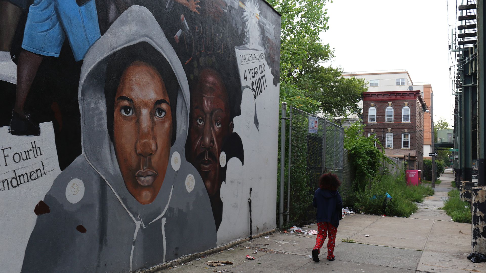 A Trayvon Martin mural in New York 