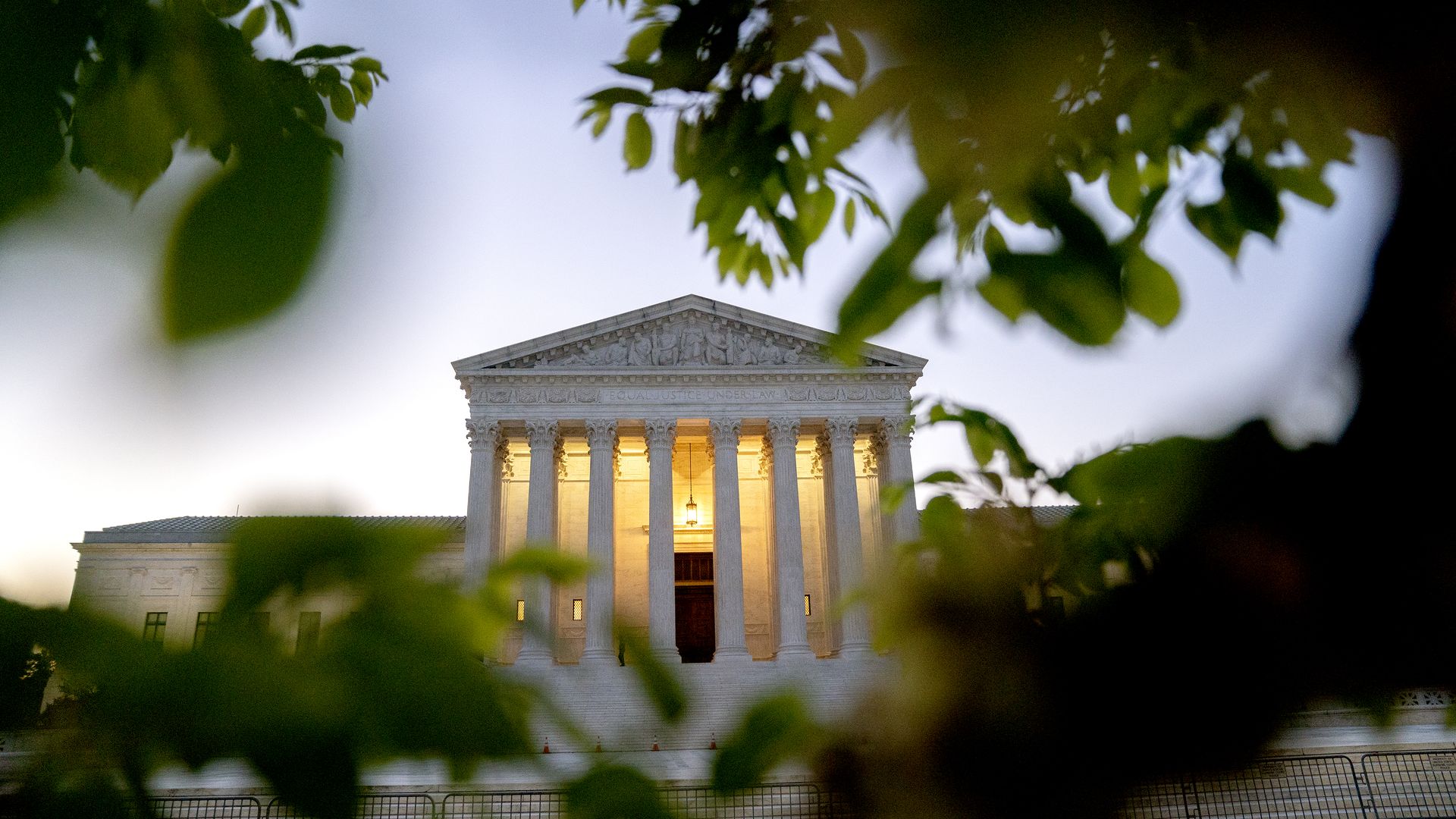 Photo of the front exterior of the Supreme Court building