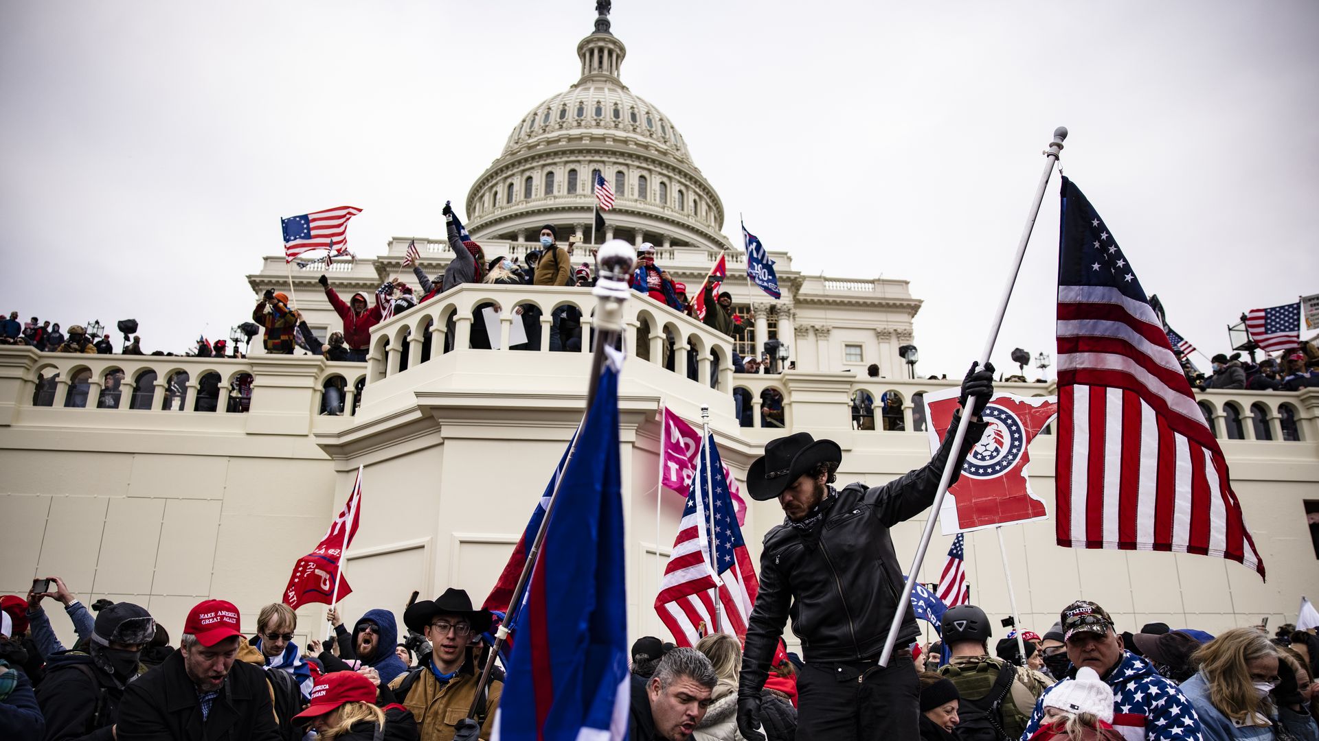 Pro-Trump supporters on Capitol Hill on Jan. 6.