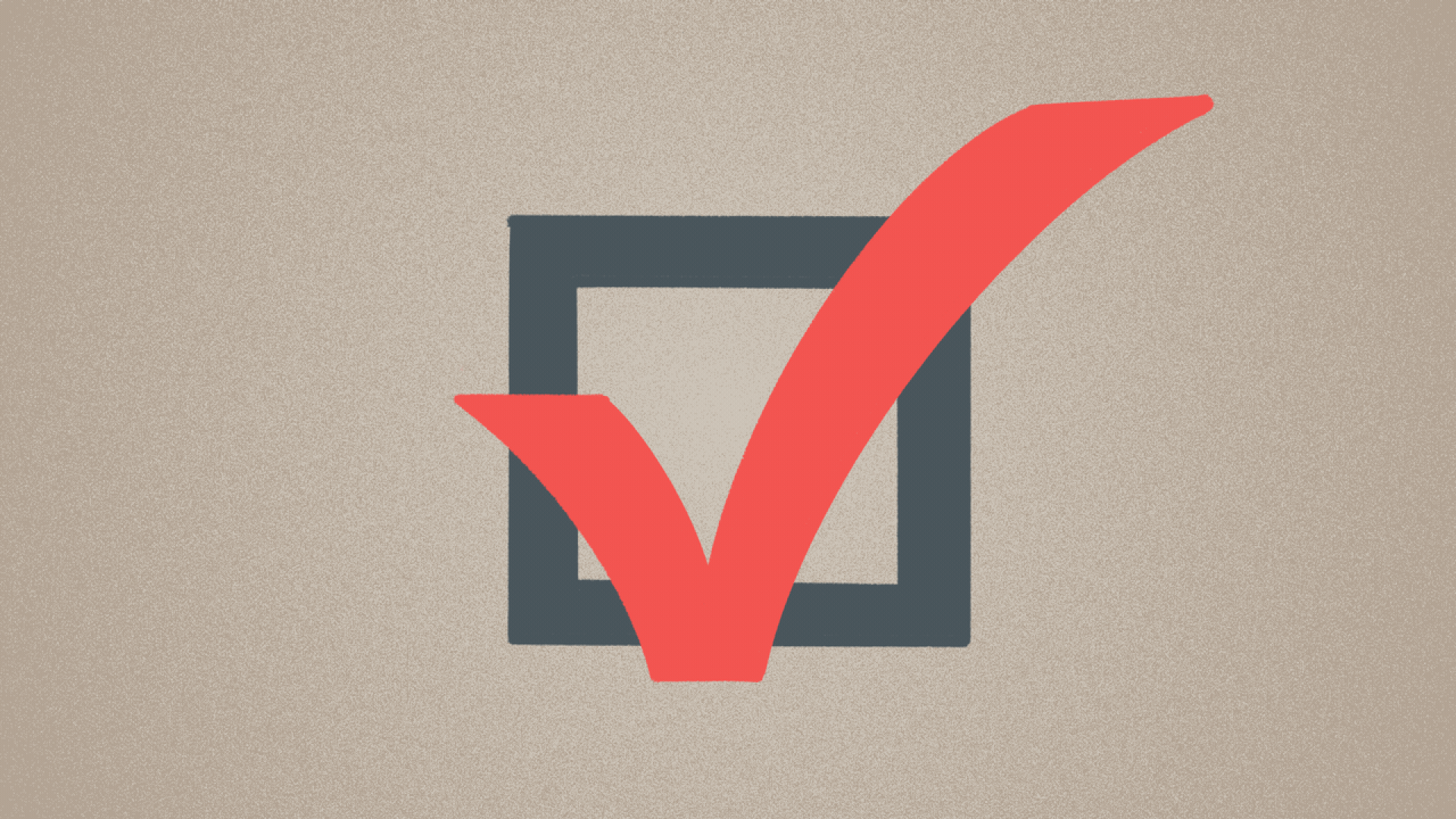 Illustration of a checkmark over a square changing into a question mark.
