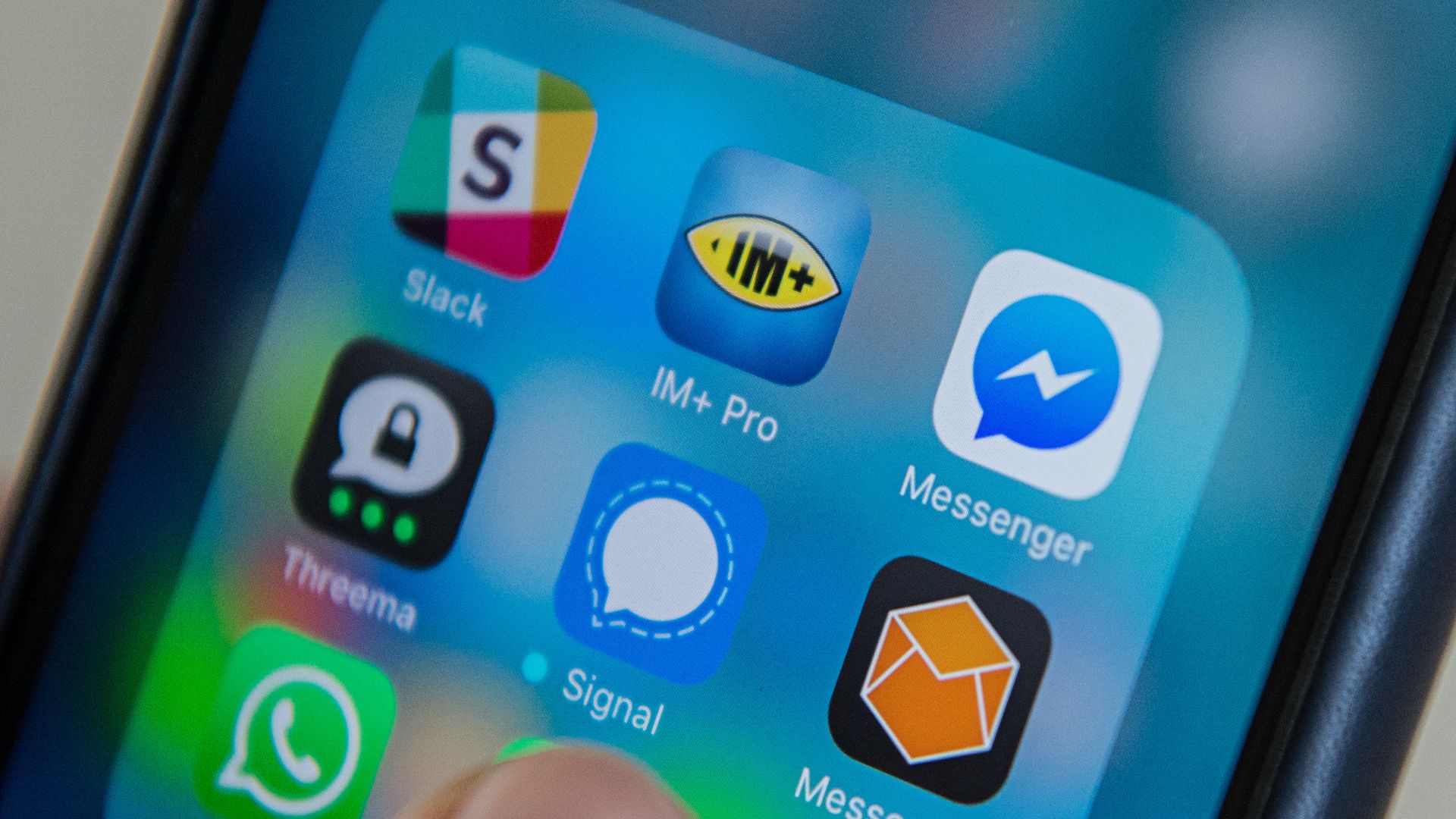 iPhone apps including Slack