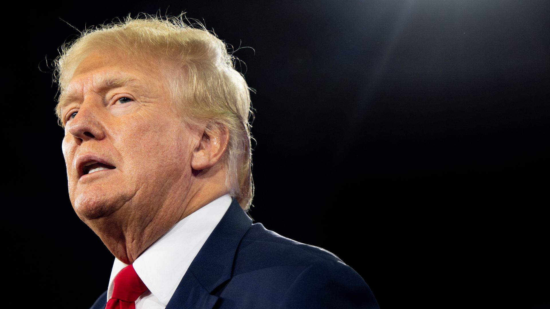 Former U.S. President Donald Trump speaks at the Conservative Political Action Conference (CPAC) at the Hilton Anatole on August 06, 2022 in Dallas, Texas