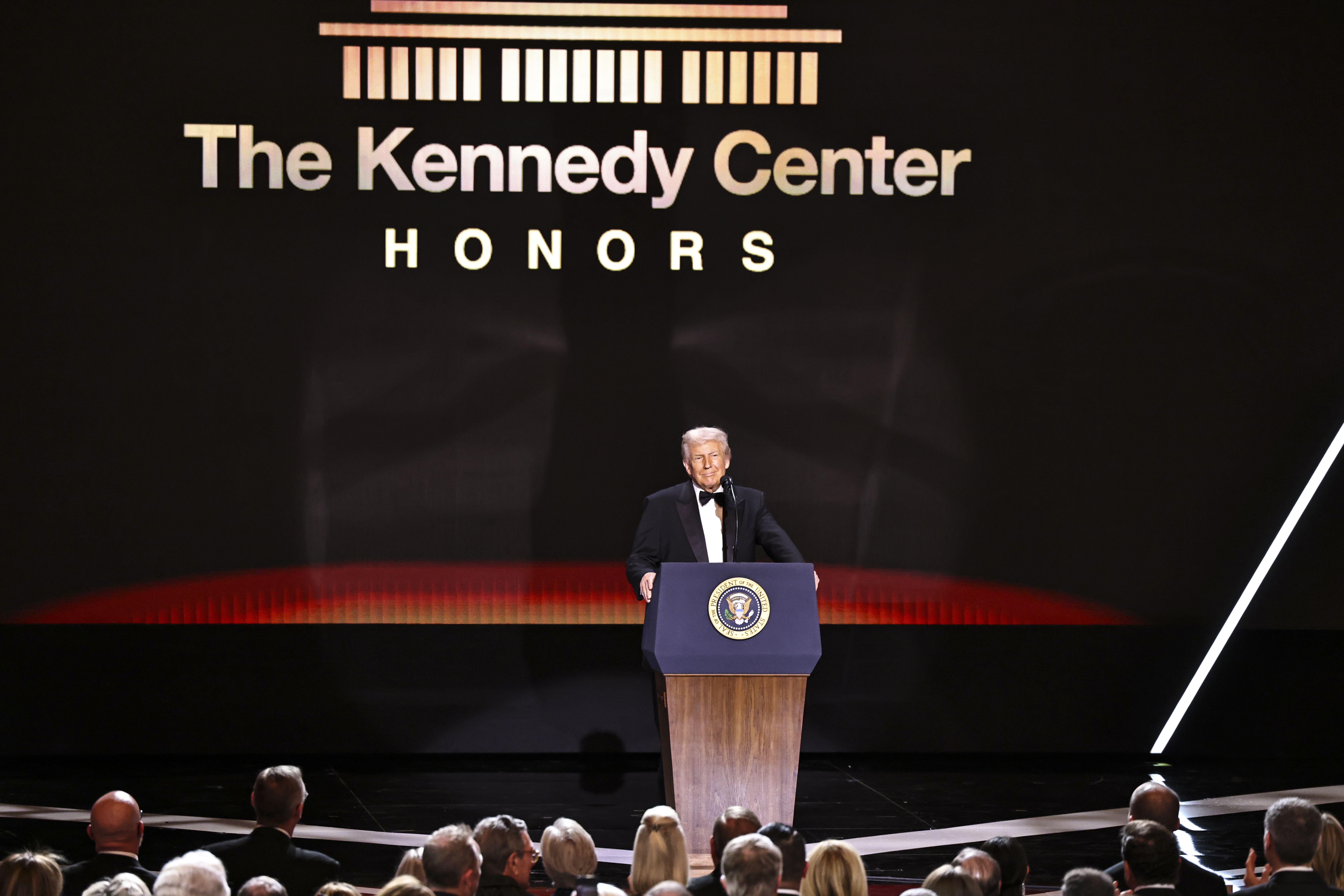 WASHINGTON - DECEMBER 23: President Donald J. Trump hosts THE 48TH ANNUAL KENNEDY CENTER HONORS, which will broadcast Tuesday, Dec. 23 (8:00-10:30 PM, ET/PT). (Photo by Mary Kouw/CBS via Getty Images)