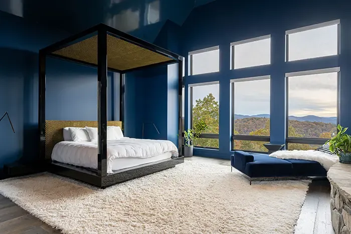 luxury mountain house in fairview bedroom