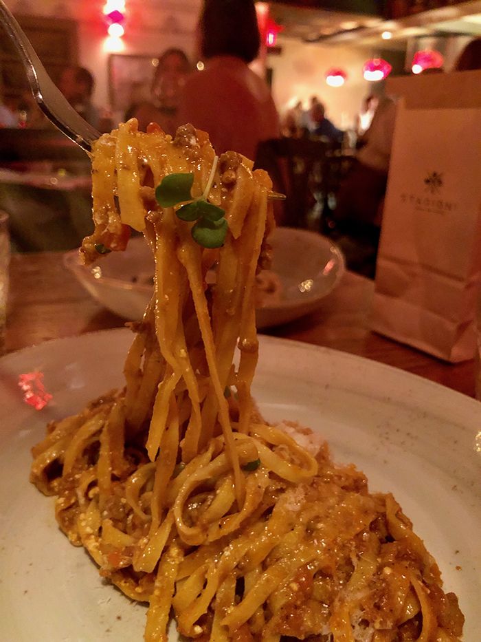 pasta from stagioni in charlotte