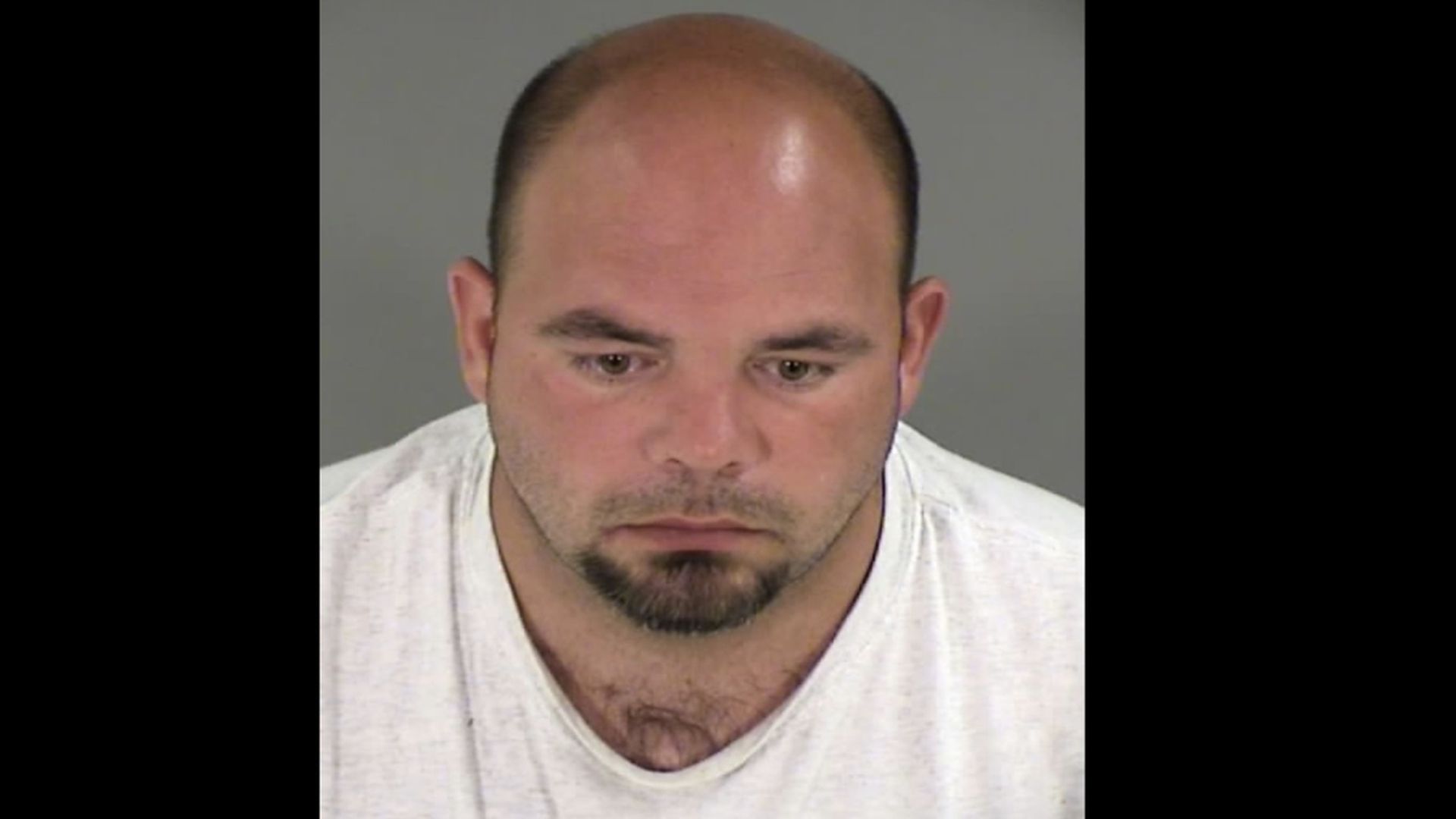 A Henrico County Police police mugshot of Harry H. Rogers, who his pick-up truck into peaceful protesters in Richmond, Virginia.