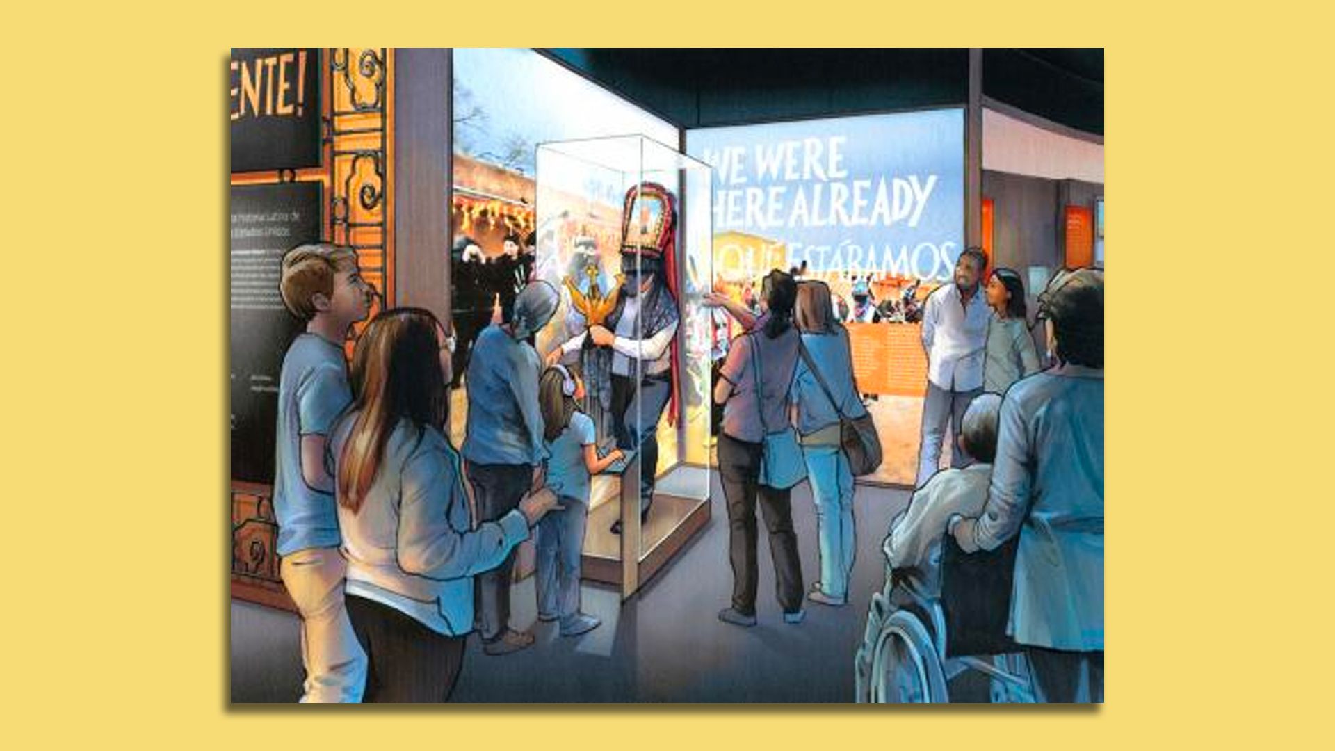 Artist's rendering of the first Smithsonian Latino exhibit.