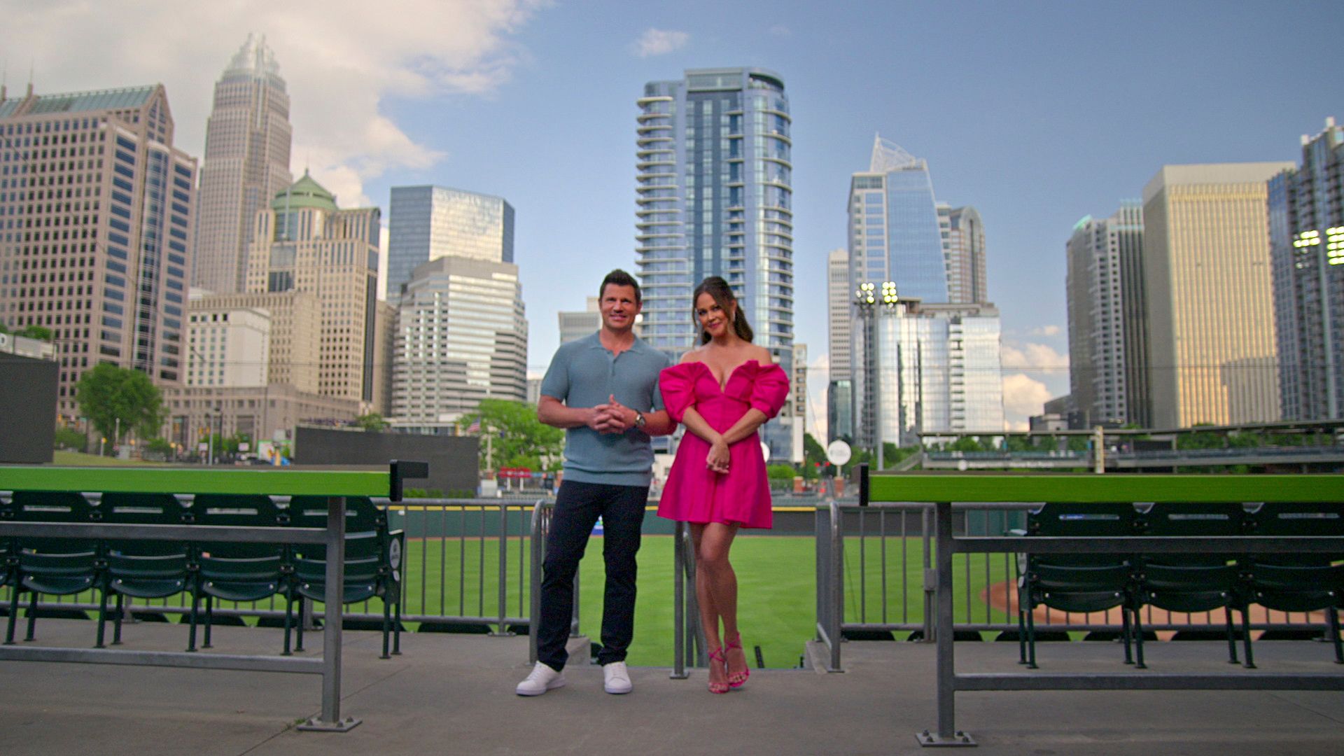 Nick and Vanessa Lachey host "Love Is Blind" a popular reality dating show on Netflix that features local singles and businesses.
