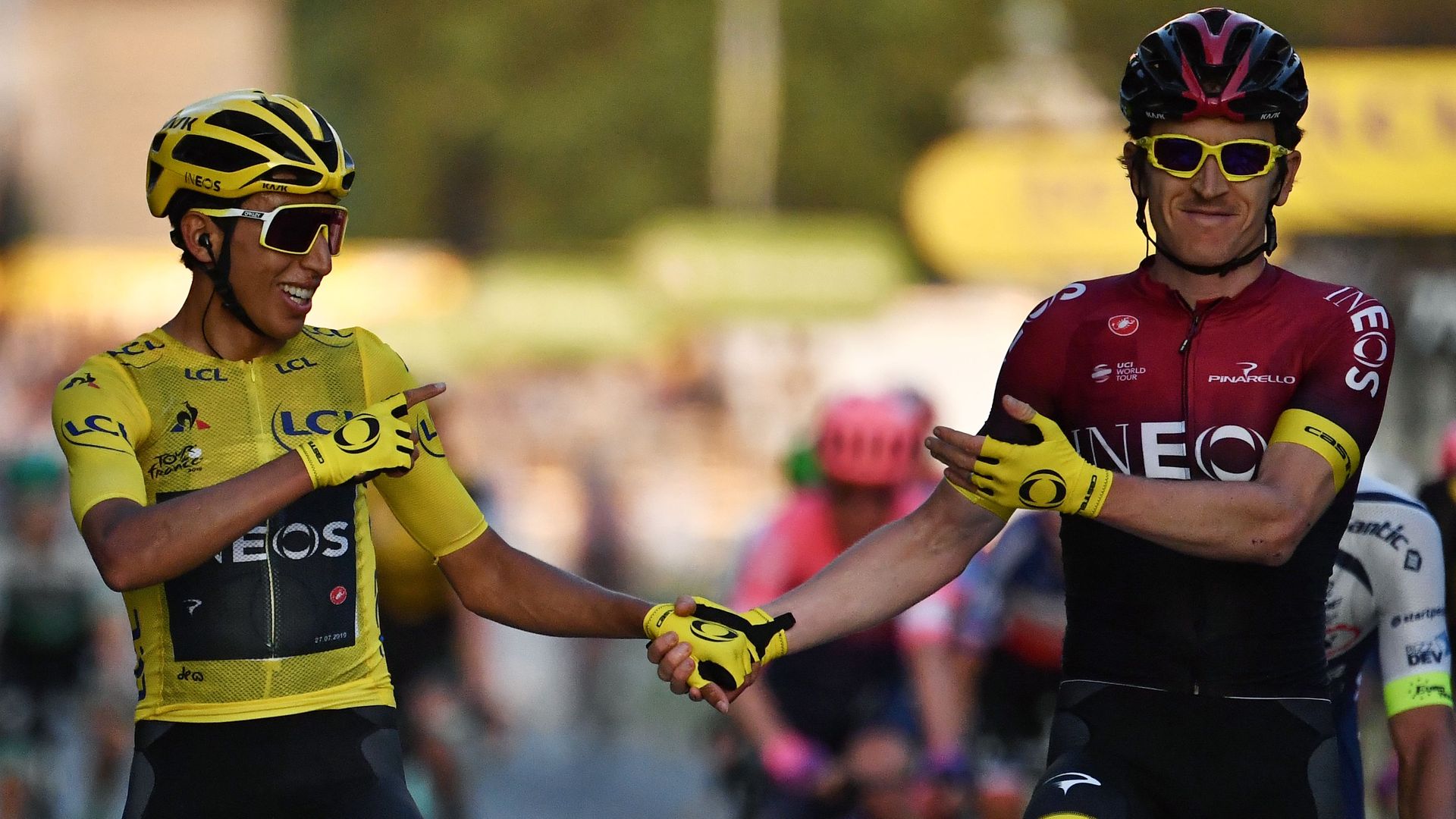 Egan Bernal and Geraint Thomas