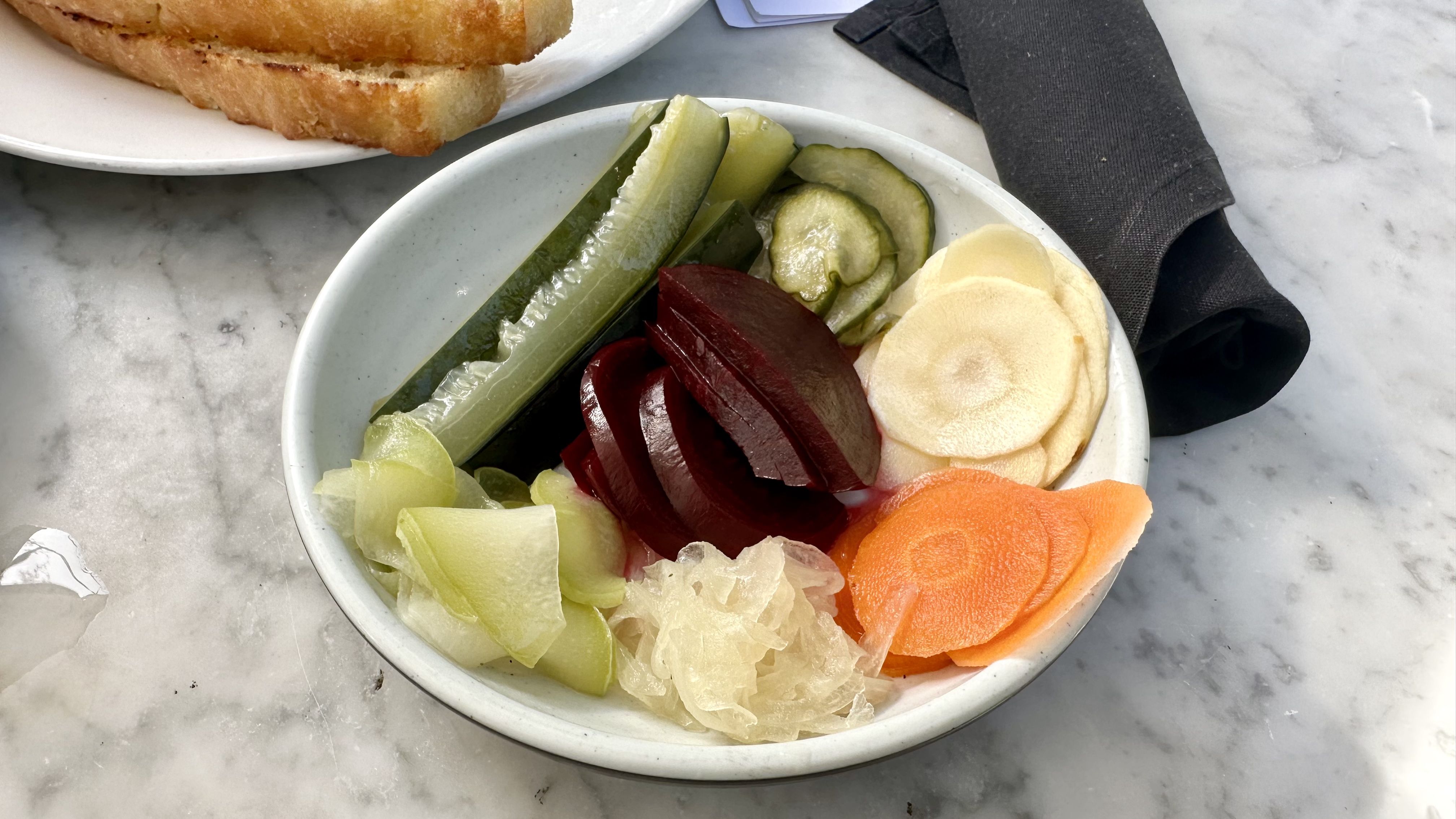 Photo shows the pickle plate at The Chloe