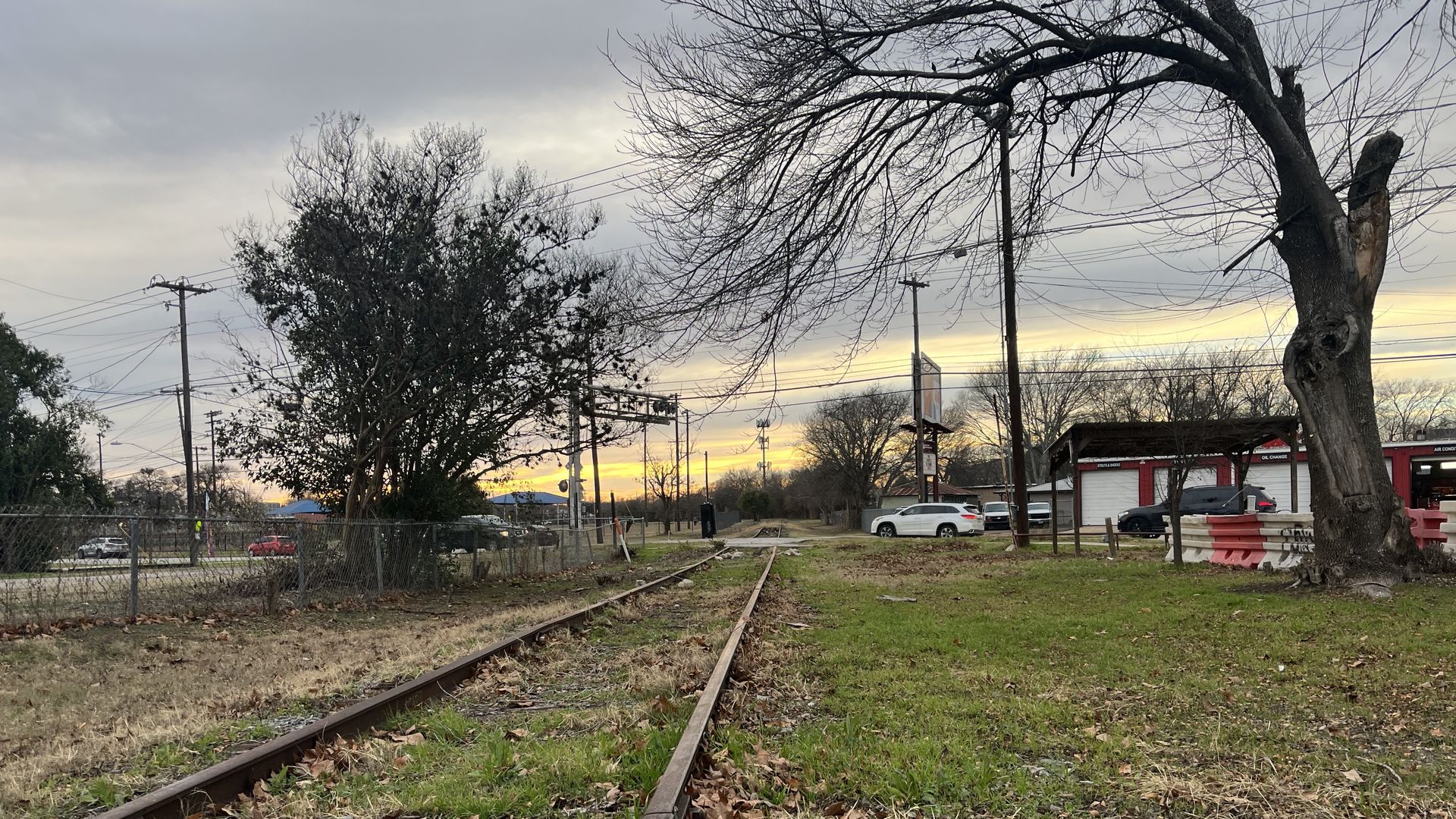 An old rail line runs through a series of South Austin neighborhoods.