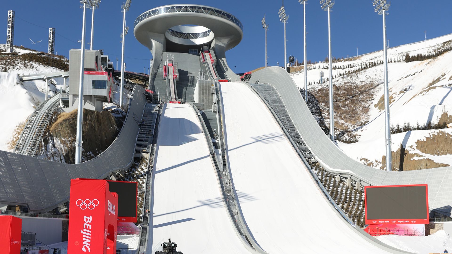 general view of the National Ski Jumping Center on January 15, 2022 in Zhangjiakou, China.