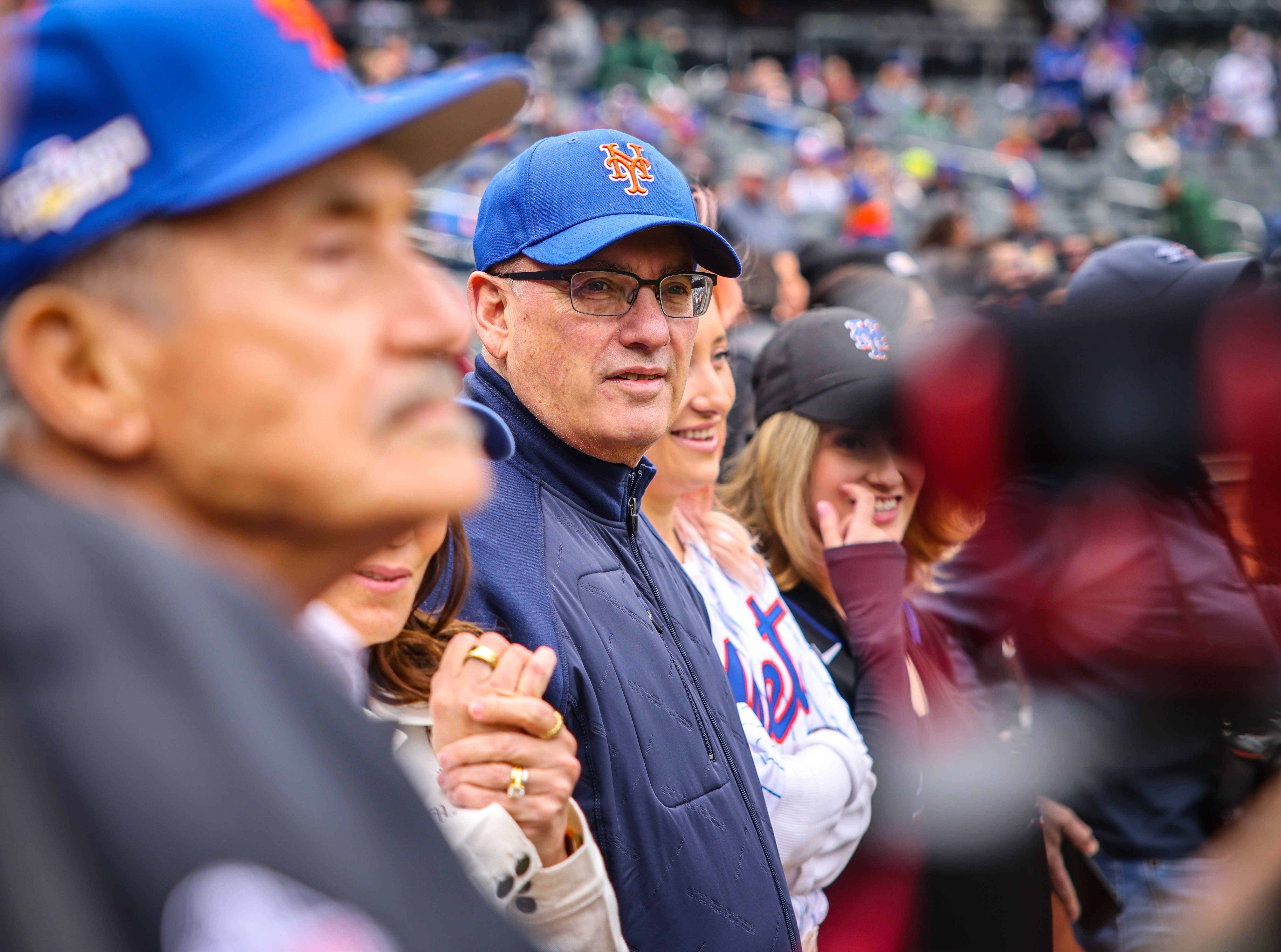 New York Mets owner Steve Cohen during Opening Day in 2023.