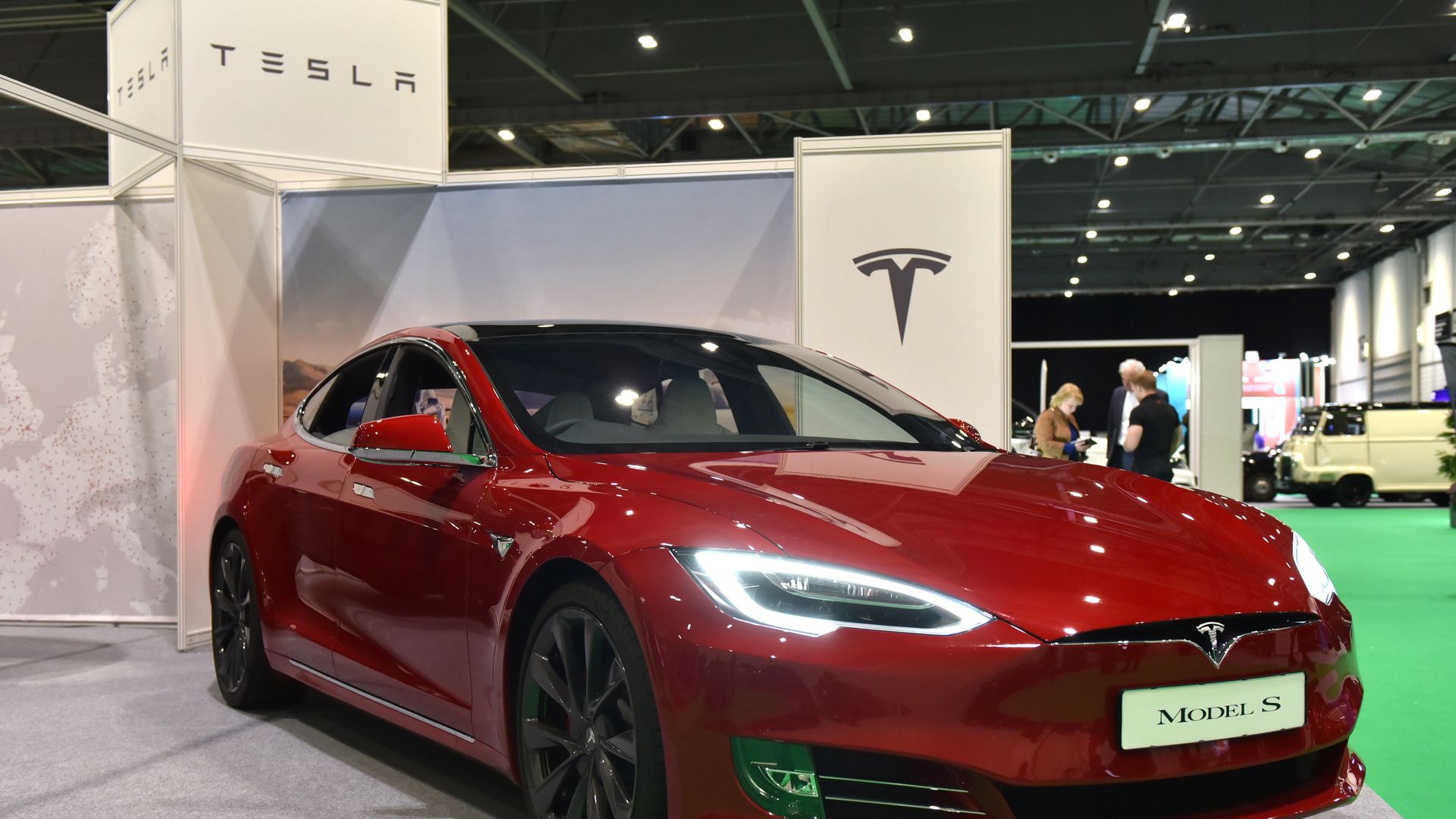 Photo of Tesla Model S on display