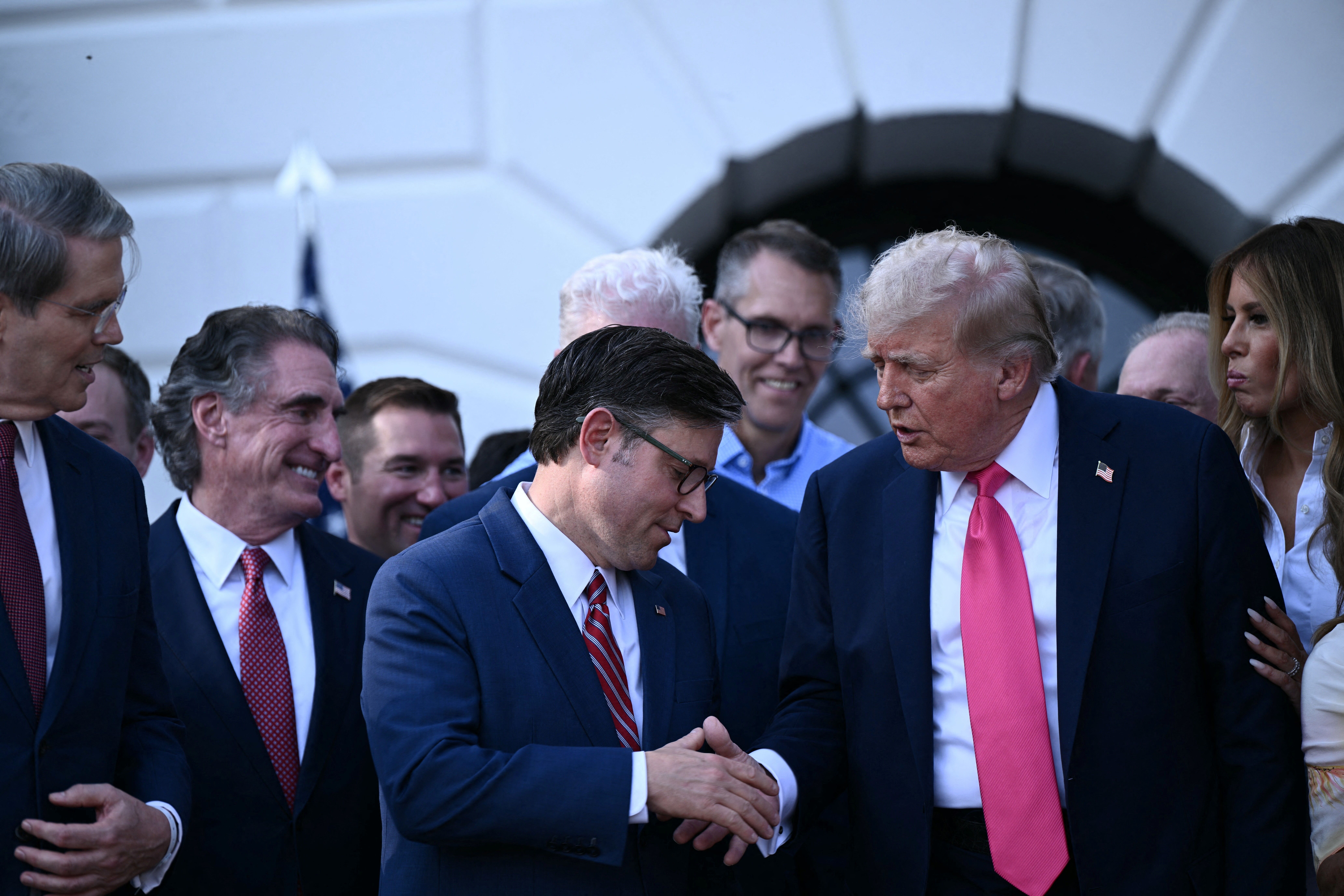 This is Mike Johnson and Donald Trump