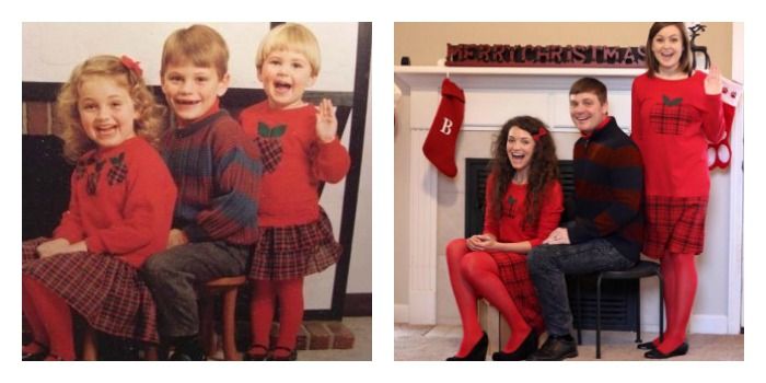My greatest accomplishment was recreating our childhood Christmas card last year