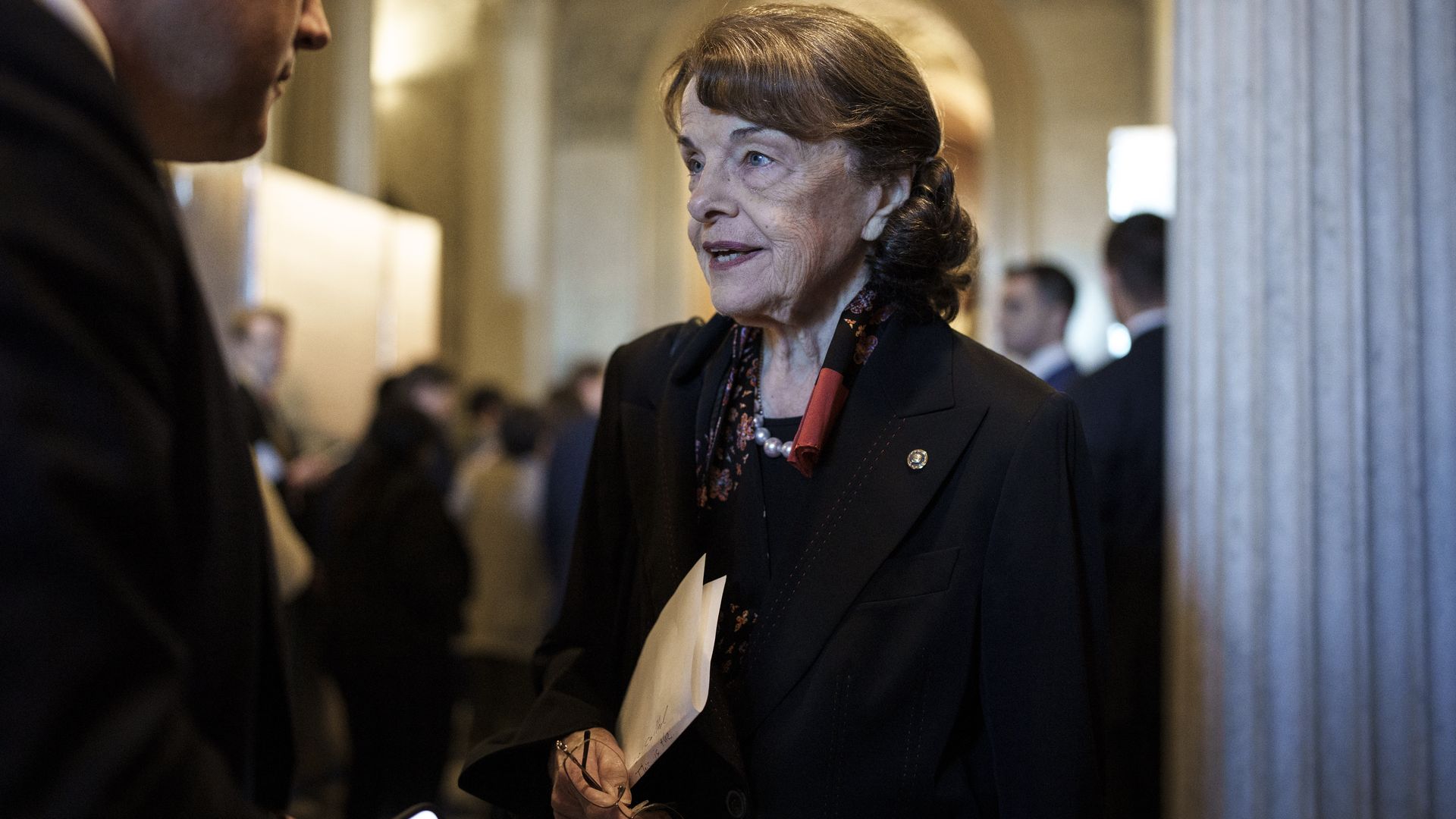 Sen. Dianne Feinstein (D-Calif.) inside the U.S. Capitol in November 2022.