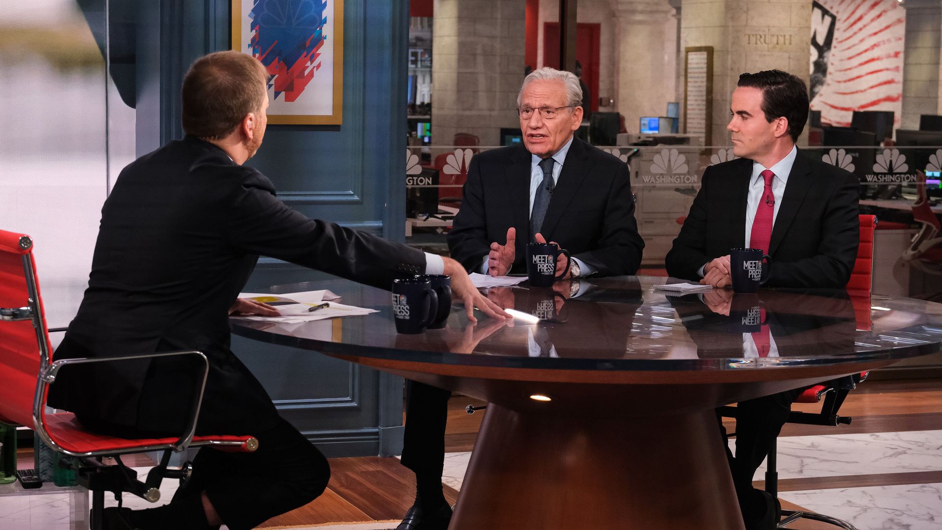 Bob Woodward and Robert Costa speak on NBC's "Meet the Press."