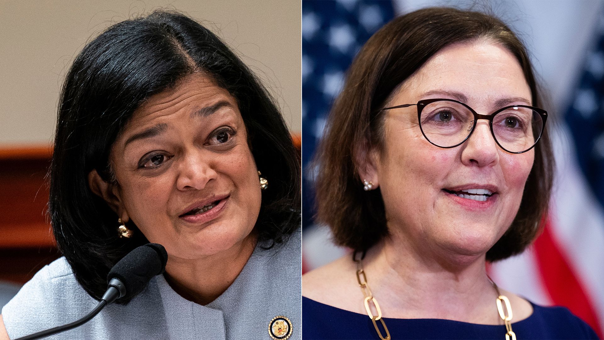 Rep. Pramila Jayapal and Suzan DelBene. 