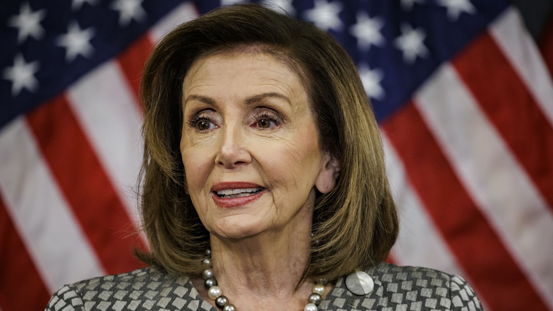 House Speaker Nancy Pelosi is seen during a news conference.