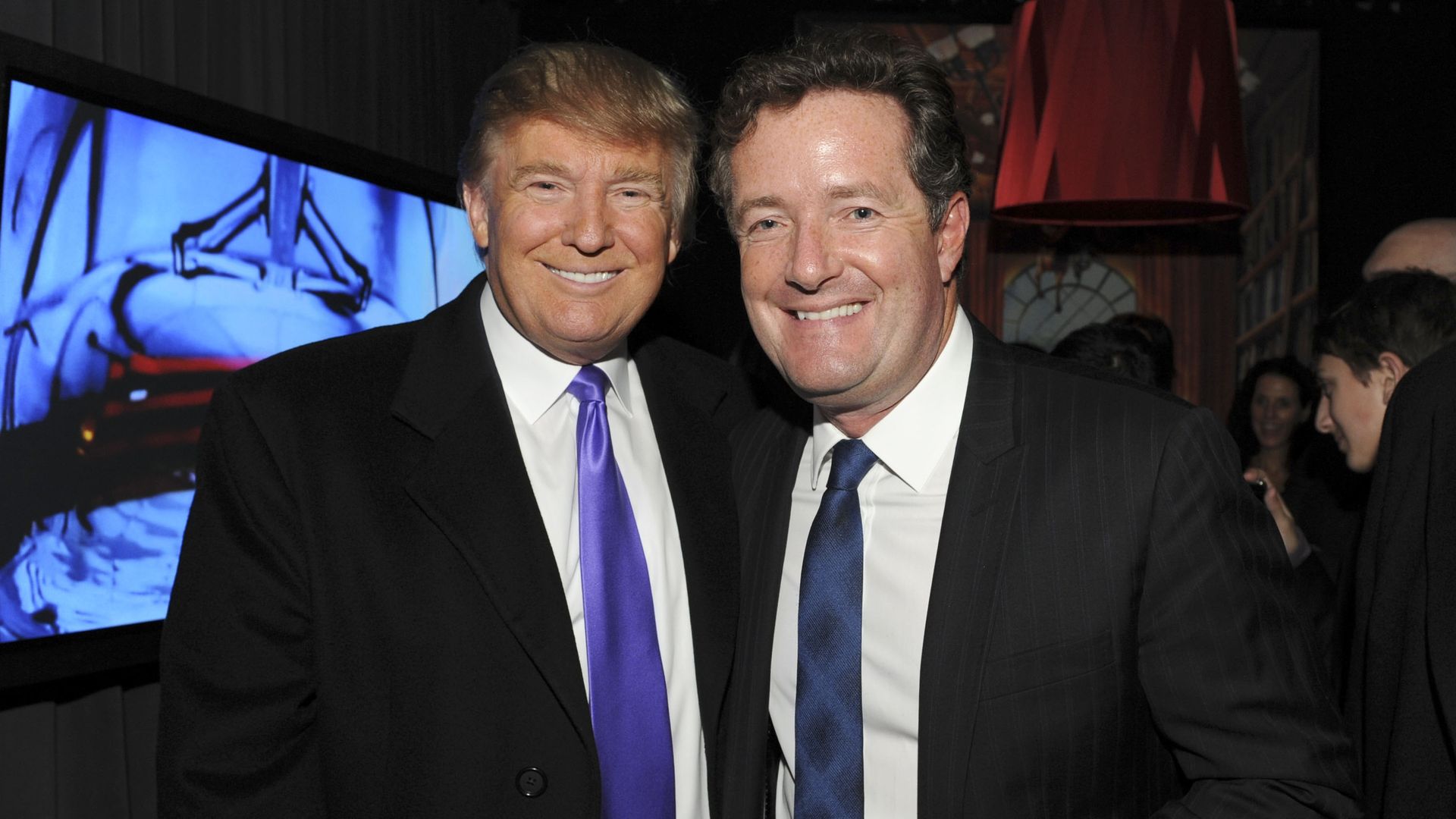 President  Trump and journalist Piers Morgan on November 10, 2010 in New York, New York. 