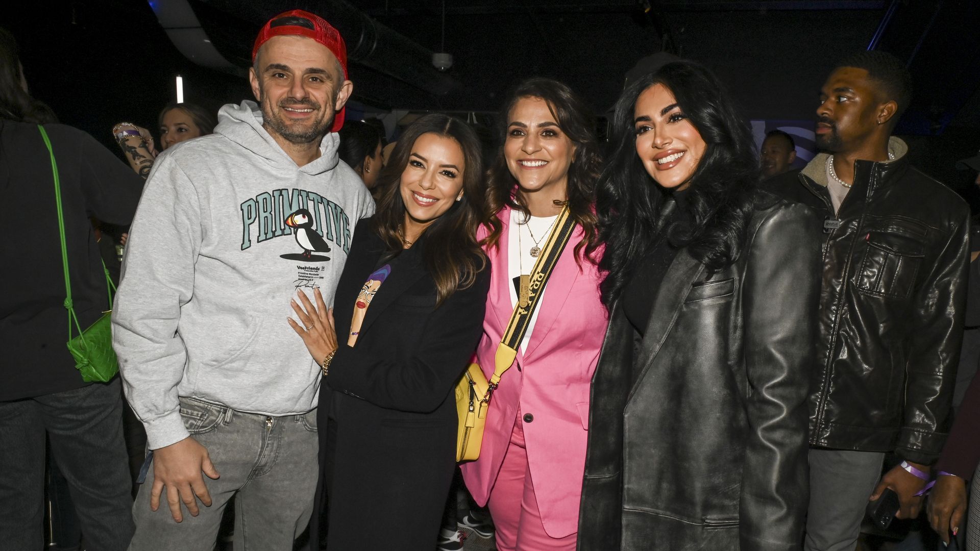 Gary Vaynerchuk, Eva Longoria, Maha Abouelenein and Huda Kattan pose together at the first VeeCon in Minneapolis.