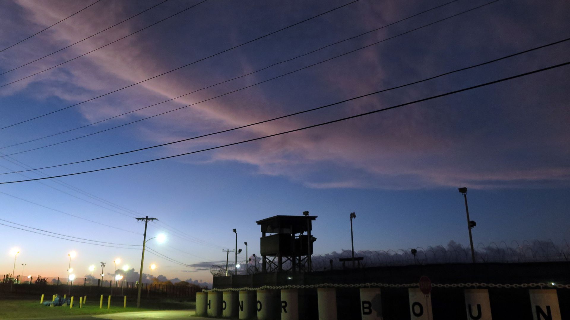 An unused portion of the U.S. detention facility.