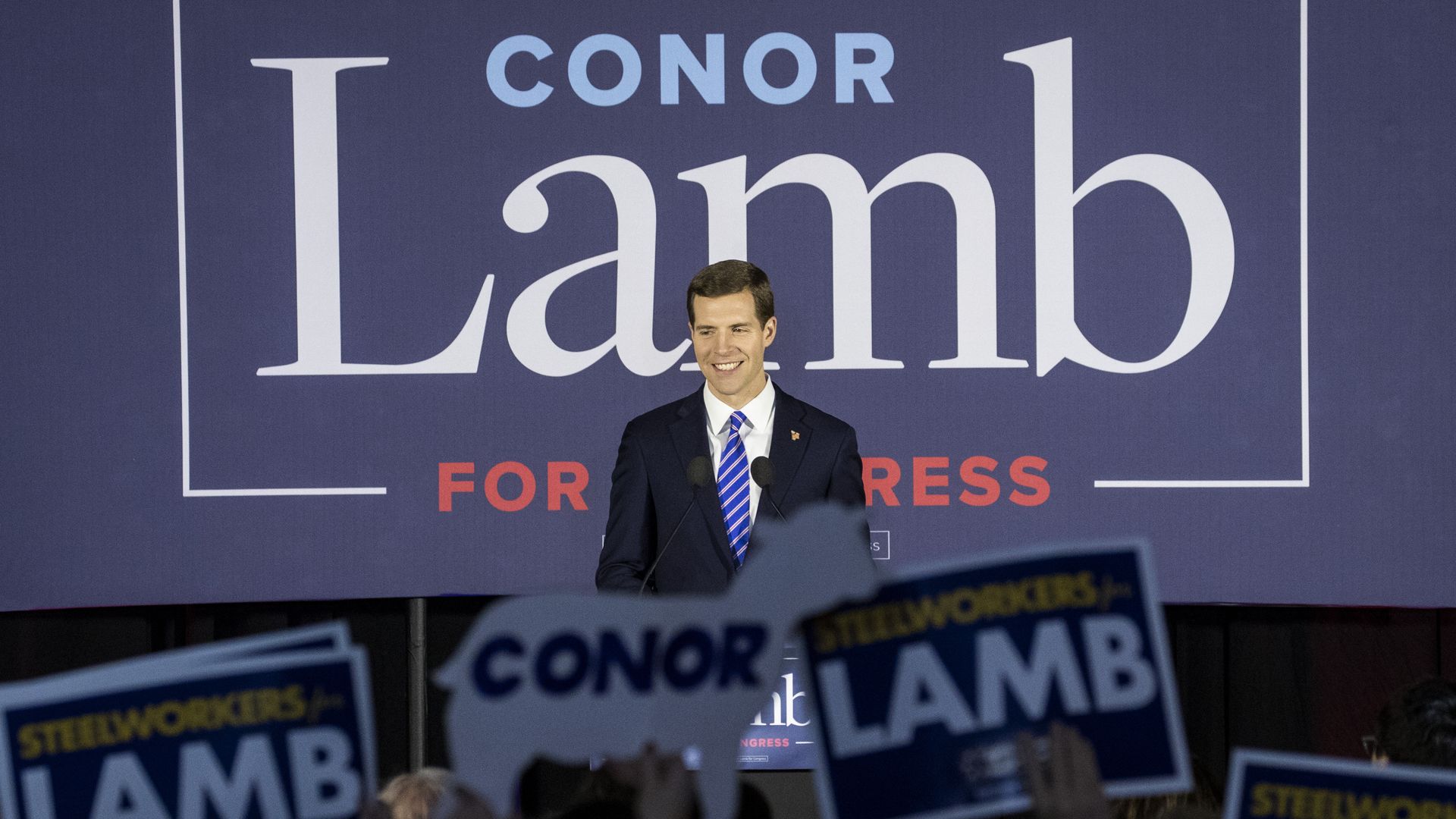 Conor Lamb at a rally